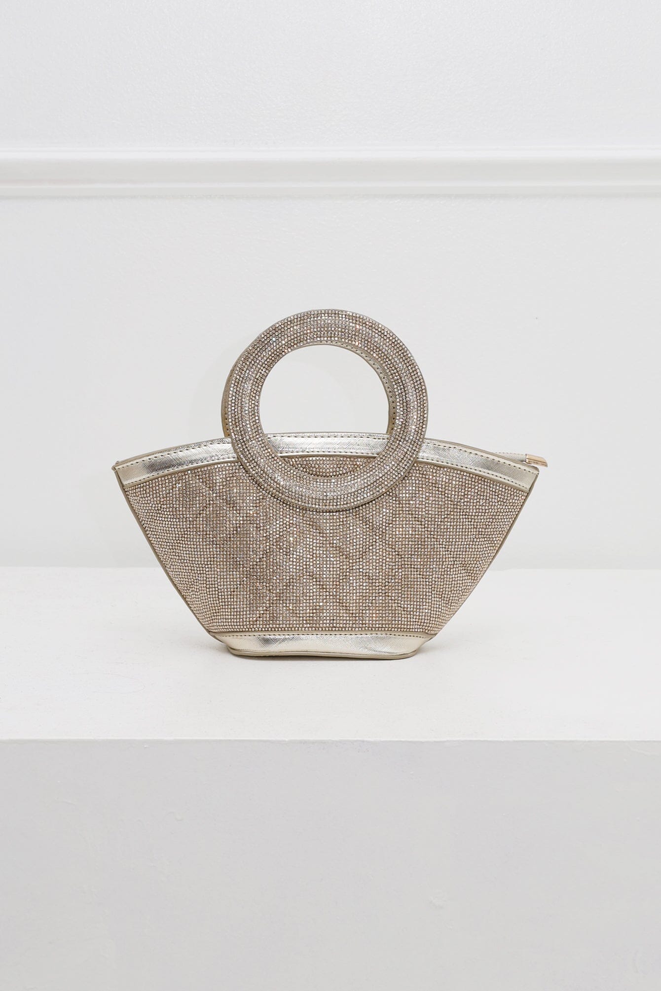 Nina Gleam Rhinestone Top Handle Bag