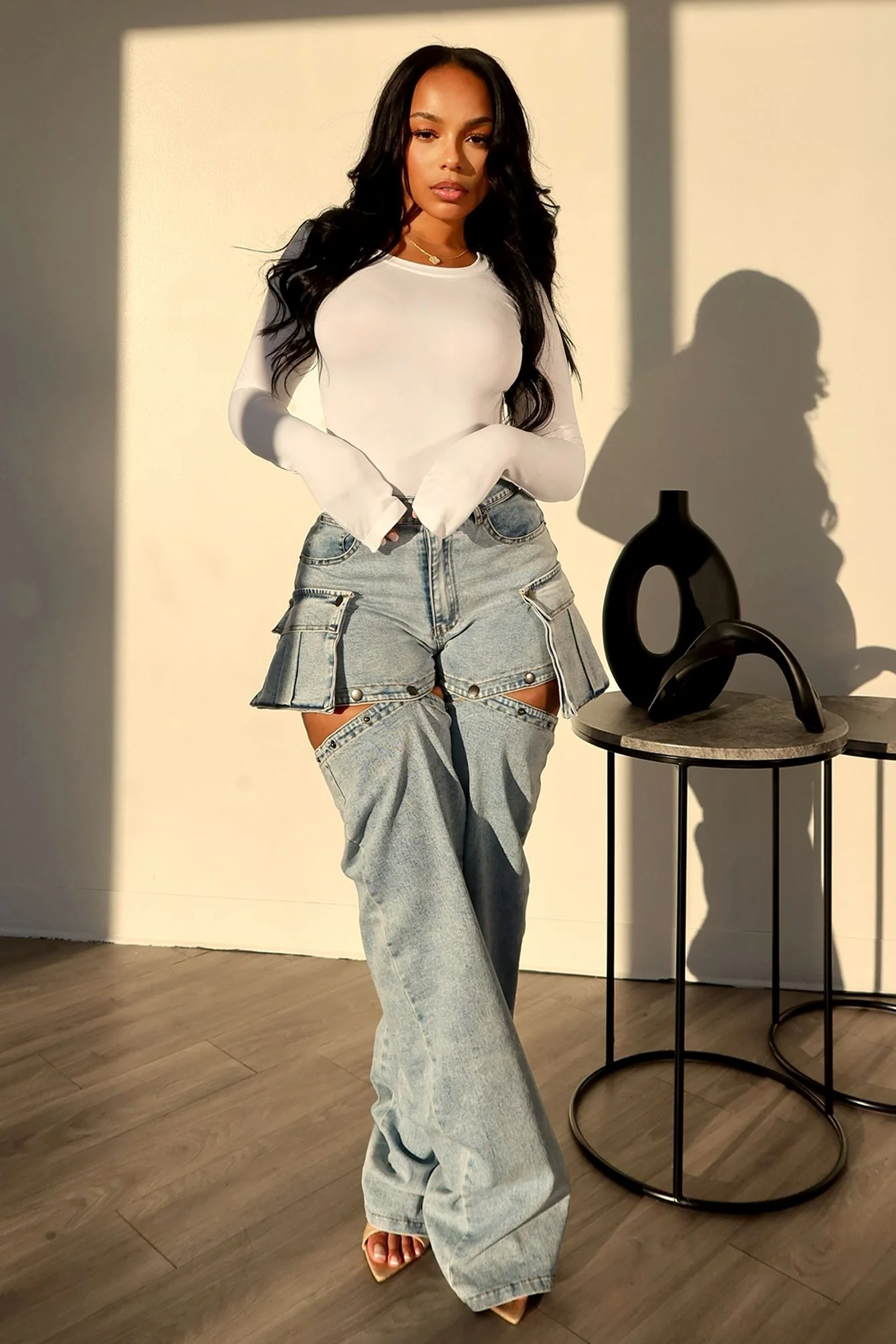 Snap Me Detachable Pocket Jeans