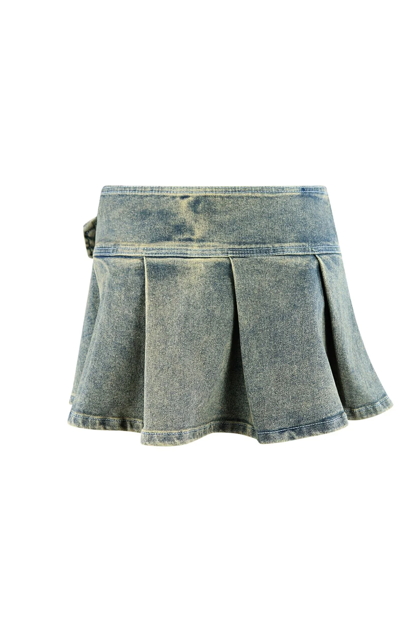 7568-Big-City-Denim-Pleated-Mini-Skirt-With-Belt-4.webp Big City Denim Pleated Mini Skirt With Belt