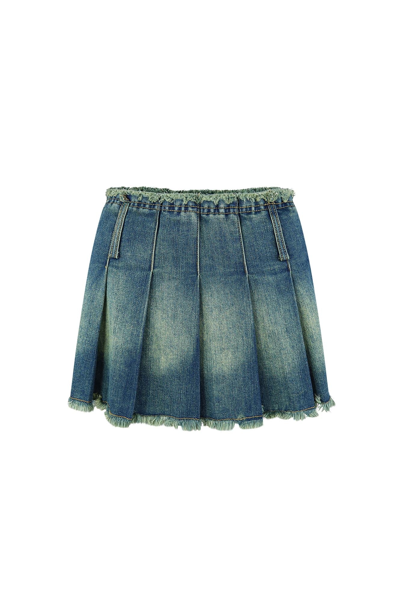 7637-Theo-Vintage-Washed-Pleated-Skirt-3.jpg Theo Vintage Washed Pleated Skirt
