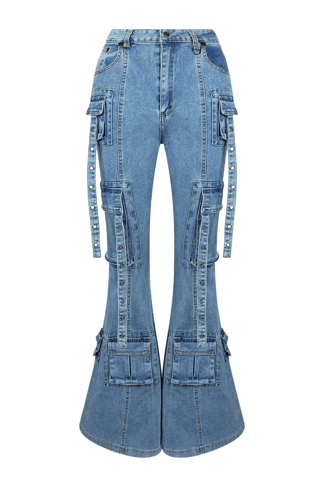 7718-Attention-Bell-Bottom-Pockets-Detail-Jeans-3.webp Attention Bell Bottom Pockets Detail Jeans