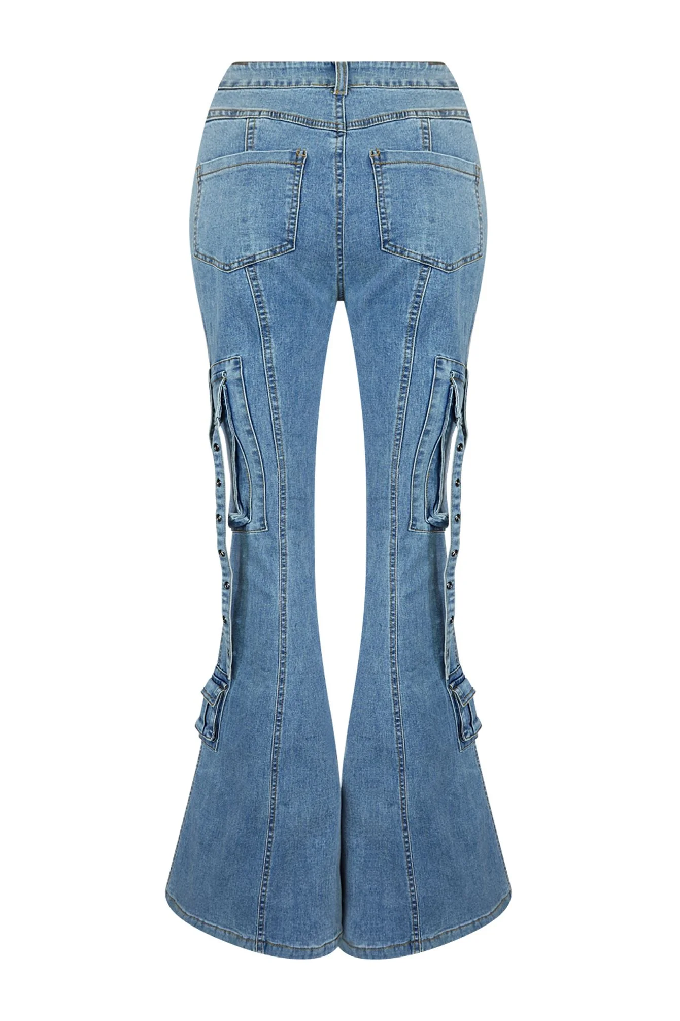 7718-Attention-Bell-Bottom-Pockets-Detail-Jeans-4.webp Attention Bell Bottom Pockets Detail Jeans