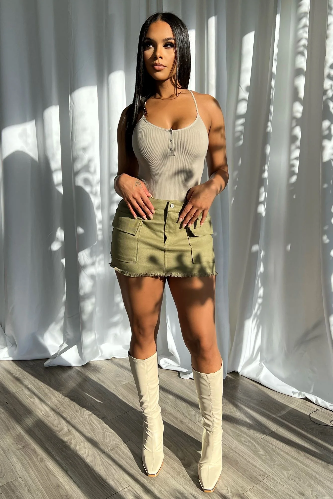 7798-Gigi-Mid-Rise-Cargo-Skirt-4.webp Gigi Mid Rise Cargo Skirt