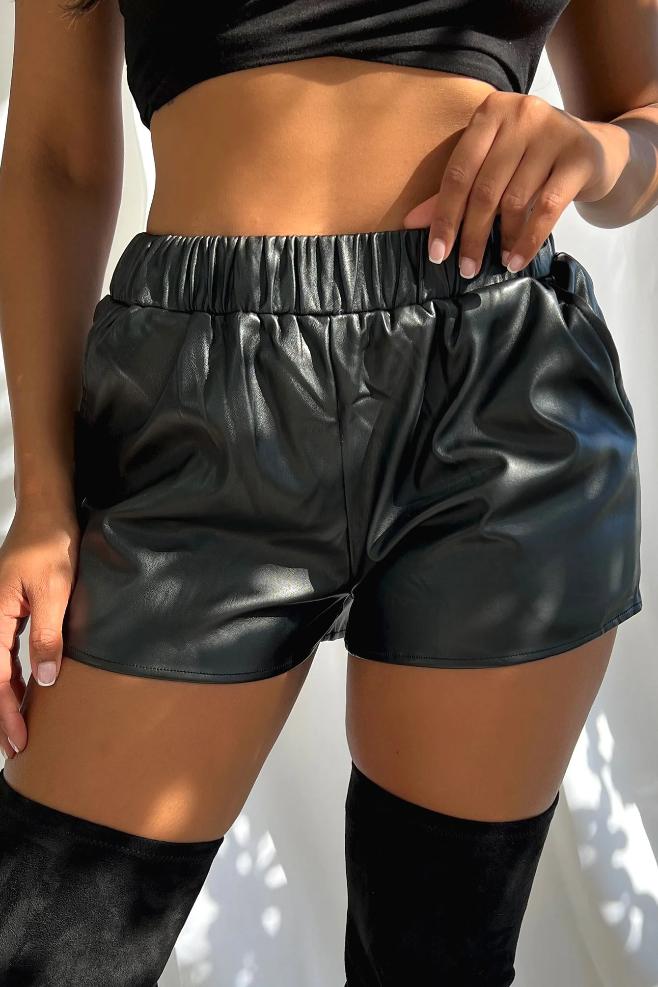 7801-Rowdy-Faux-Leather-Shorts-5.webp Rowdy Faux Leather Shorts