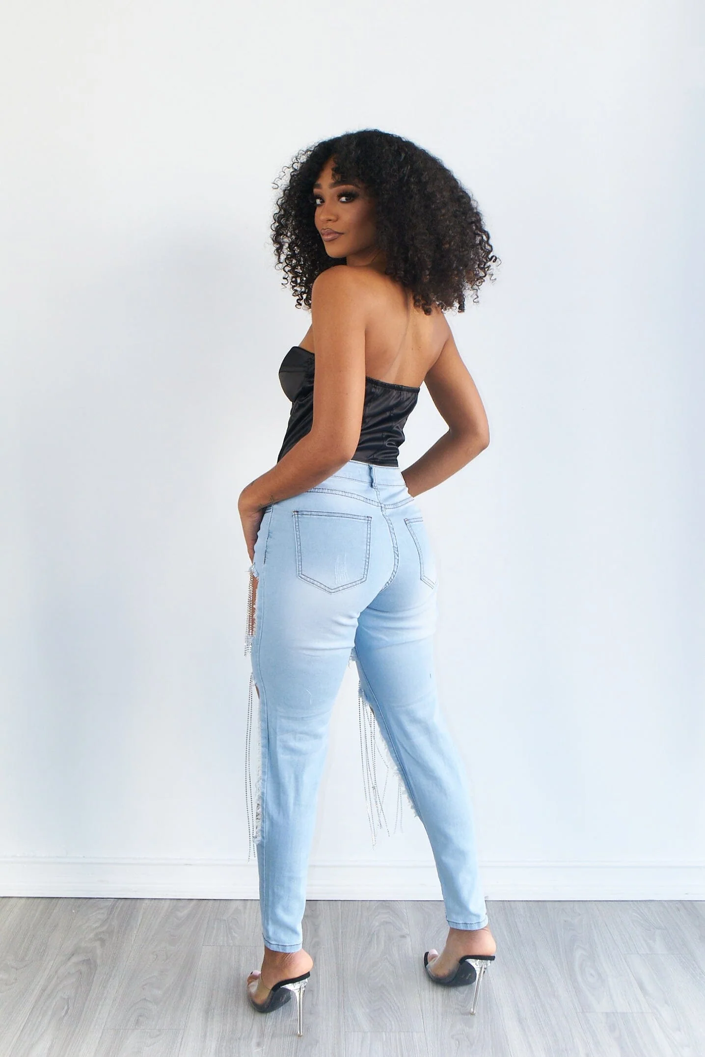 Jules Rhinestone Denim Jeans