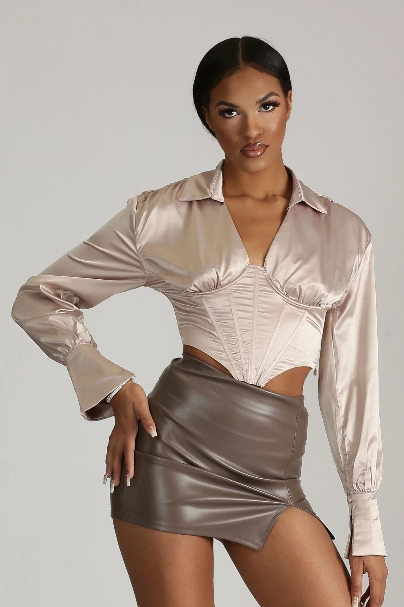 7878-Undercover-Faux-Leather-Mini-Skirt-3.webp Undercover Faux Leather Mini Skirt