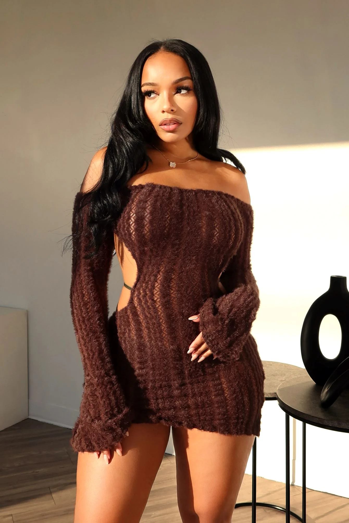 7918-No-Options-Fuzzy-Mini-Dress-3.webp No Options Fuzzy Mini Dress