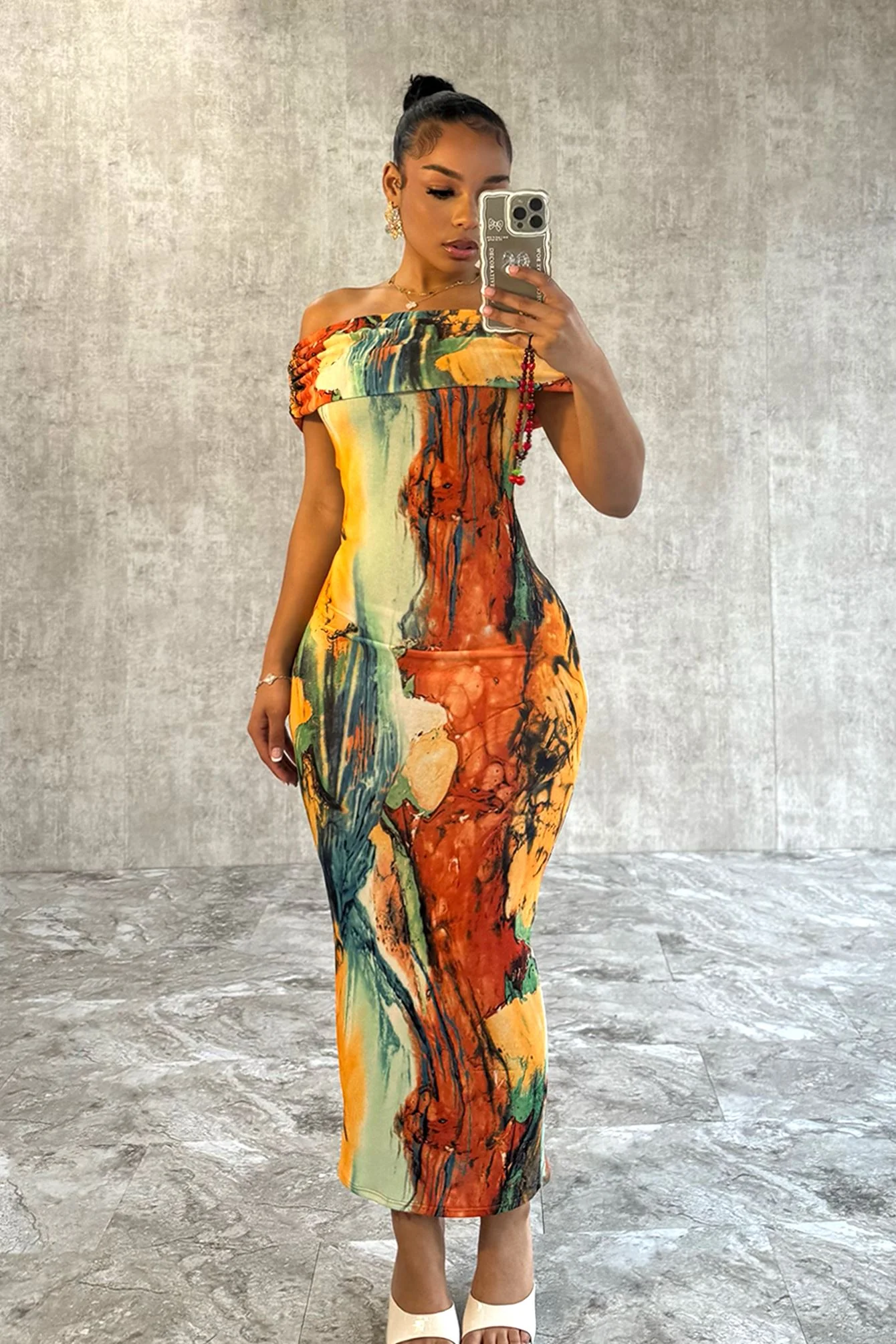 7938-Very-Tropical-Off-Shoulder-Sleeveless-Dress-3.webp Very Tropical Off Shoulder Sleeveless Dress