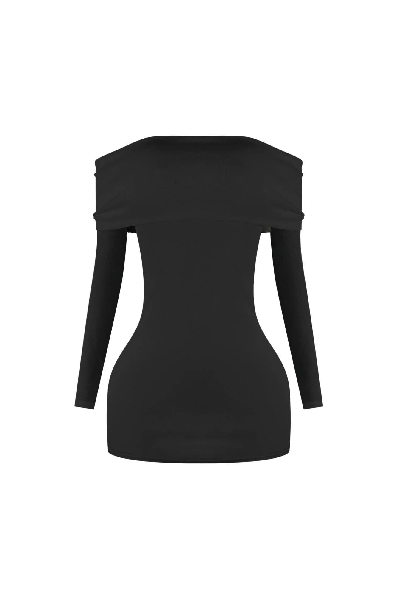 7949-A-Classic-Off-Shoulder-Long-Sleeve-Mini-Dress-6.webp A Classic Off Shoulder Long Sleeve Mini Dress