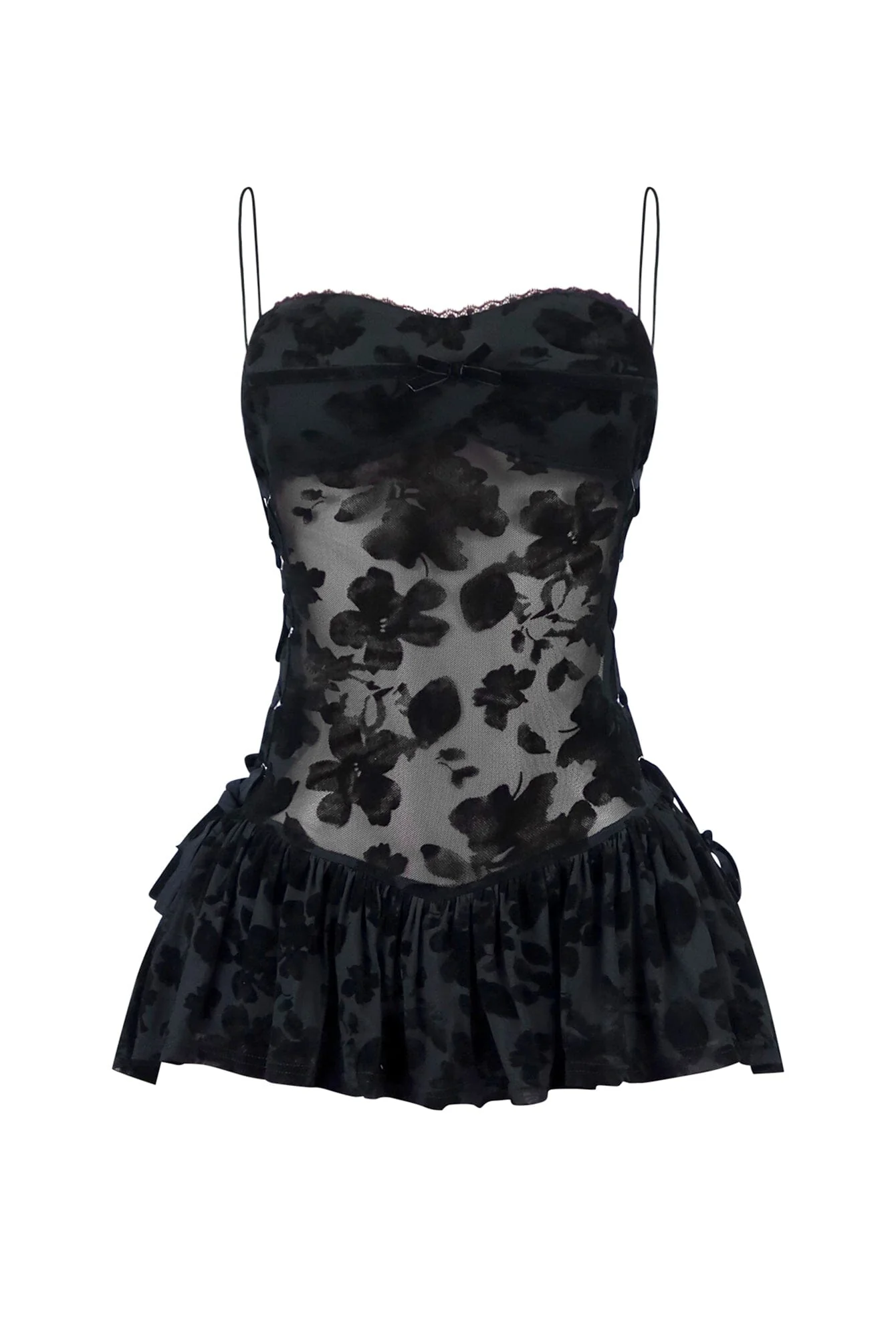 7973-Elisa-Mesh-Burnout-Lace-Up-Mini-Dress-7.webp Elisa Mesh Burnout Lace Up Mini Dress