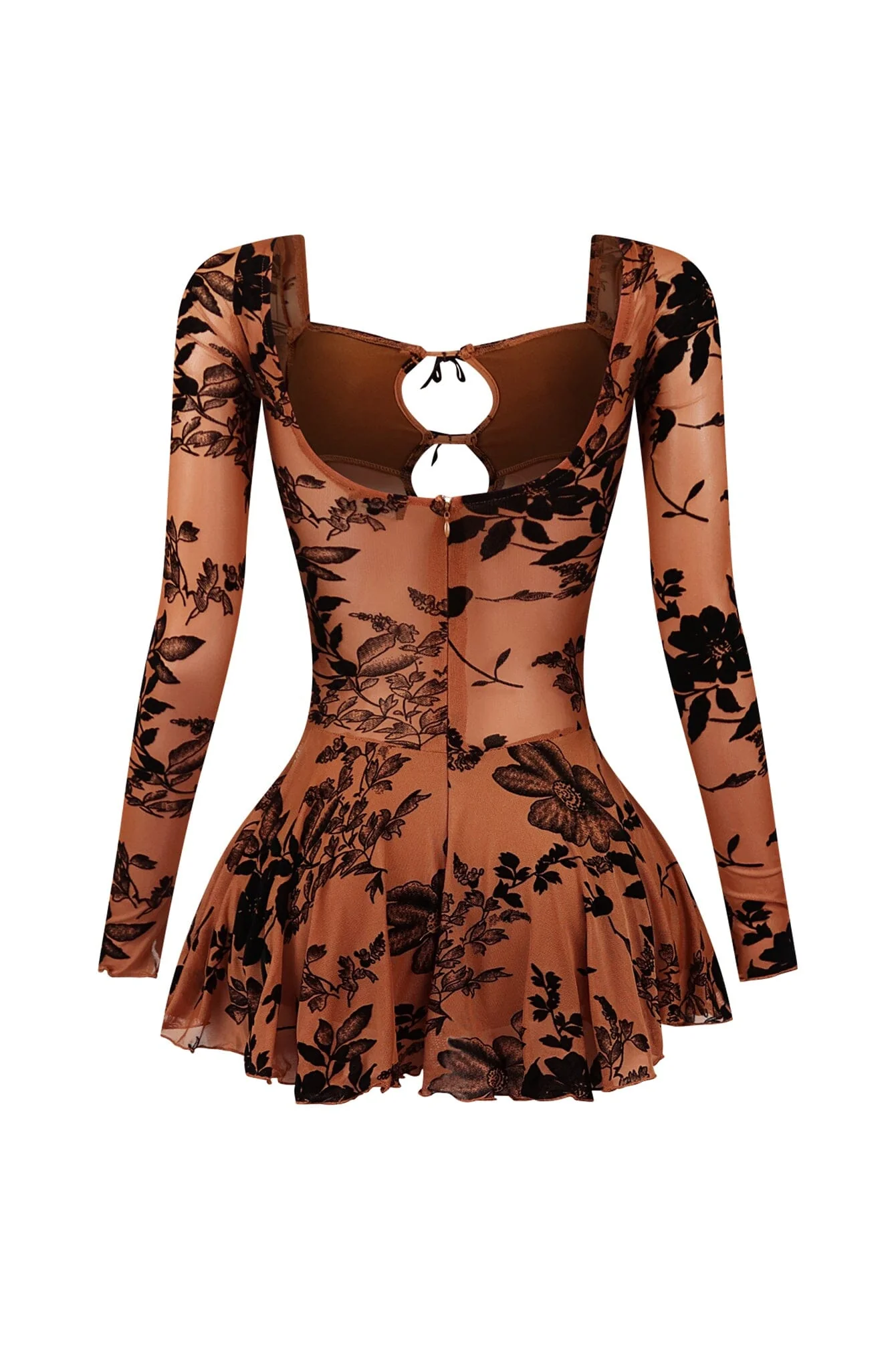 8054-Joshua-Mesh-Burnout-Flare-Mini-Dress-7.webp Joshua Mesh Burnout Flare Mini Dress