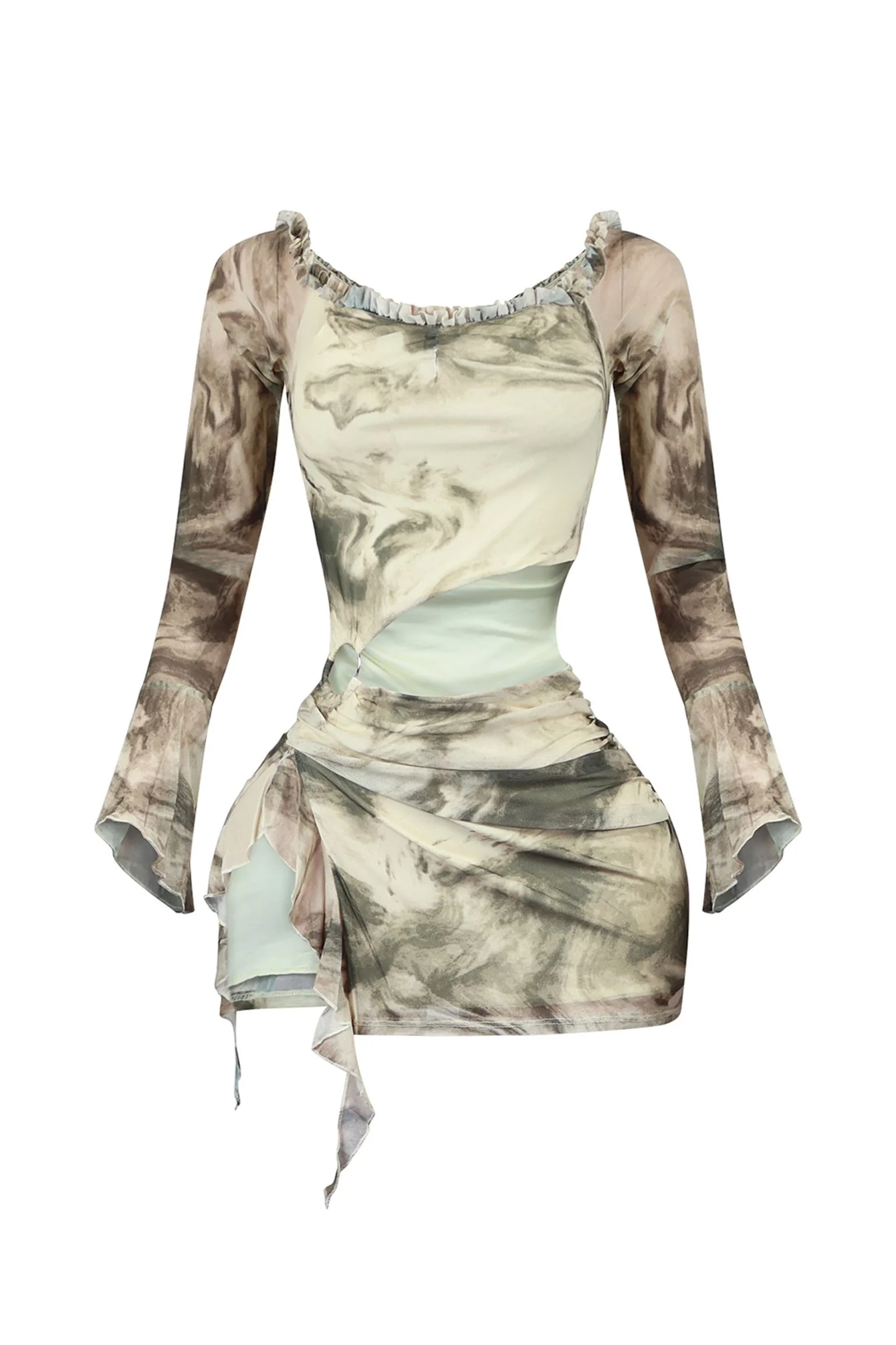 8071-Jude-Print-Mesh-Long-Sleeve-Ruffle-Dress-3.webp Jude Print Mesh Long Sleeve Ruffle Dress