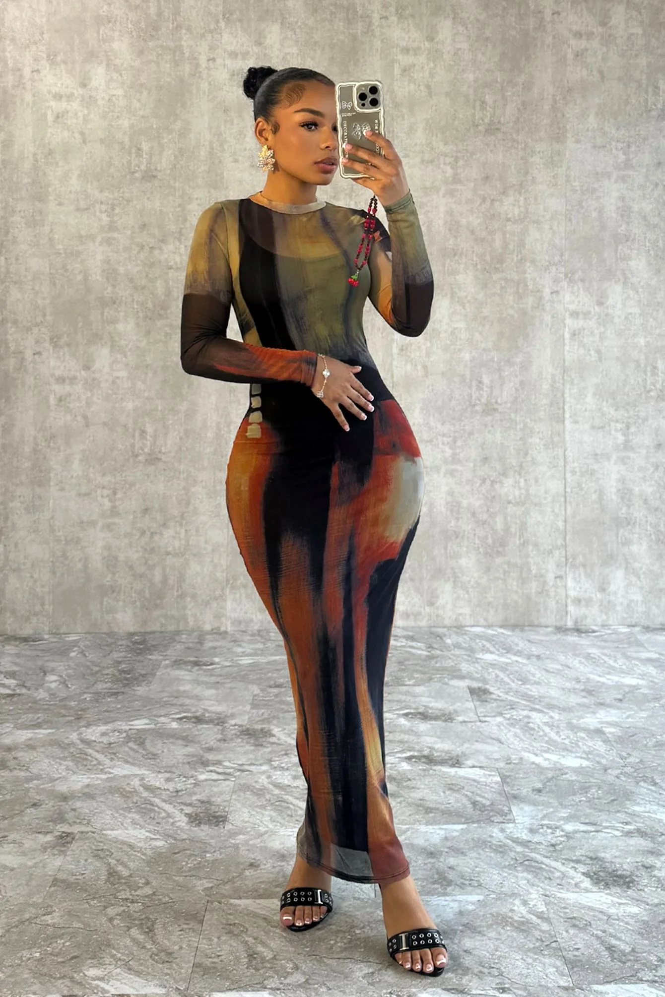 8283-Leah-Mesh-Print-Dress-3.webp Leah Mesh Print Dress