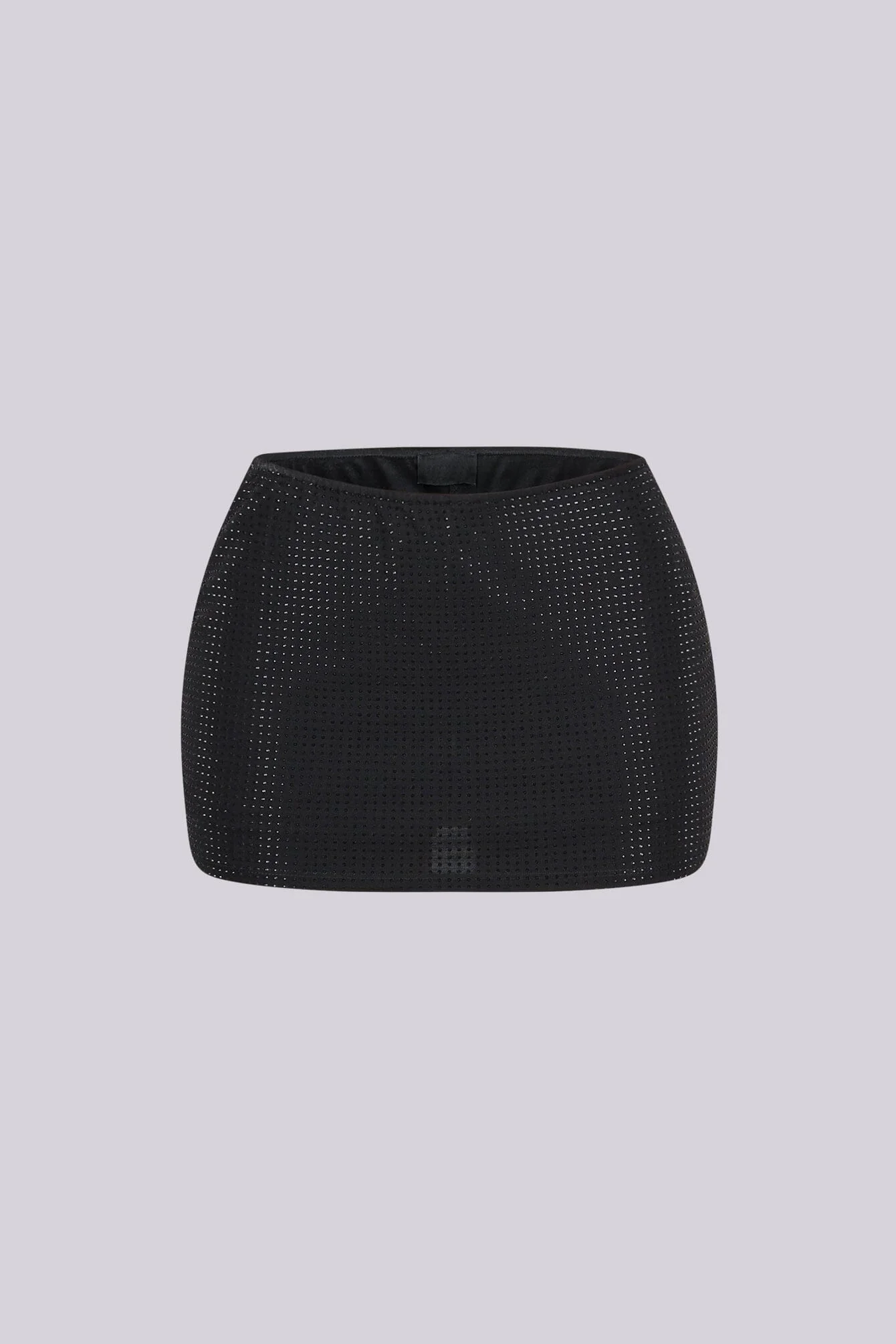 Glixie Rhinestone High Waist Mini Skirt