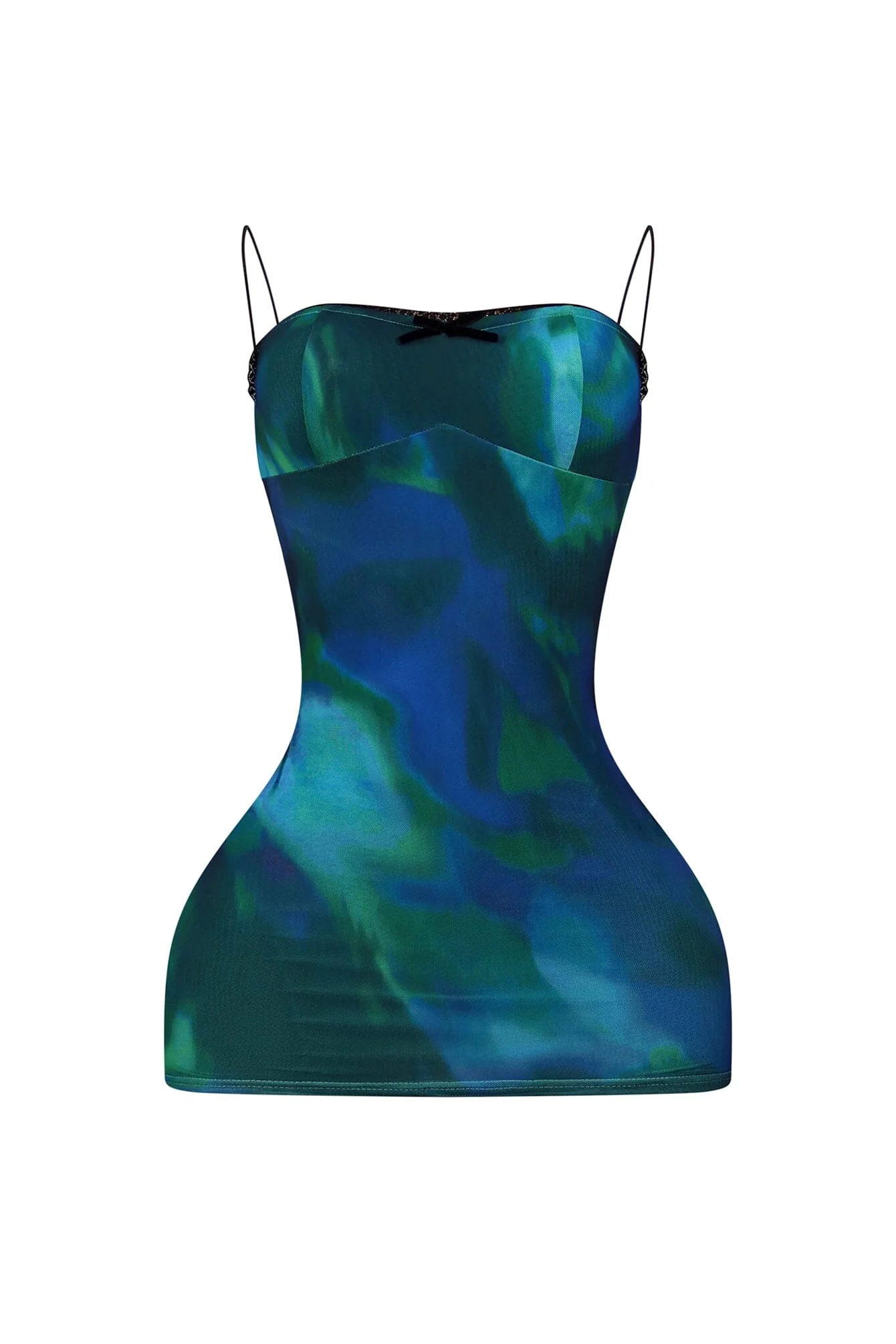 8344-Eloise-Print-Mesh-Lace-Trim-Mini-Dress-3.webp Eloise Print Mesh Lace Trim Mini Dress