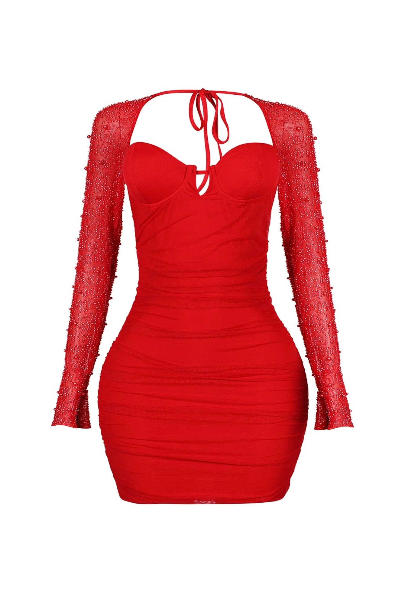 8469-Snow-Globe-Mesh-Pearl-Dress-6.webp Snow Globe Mesh Pearl Dress