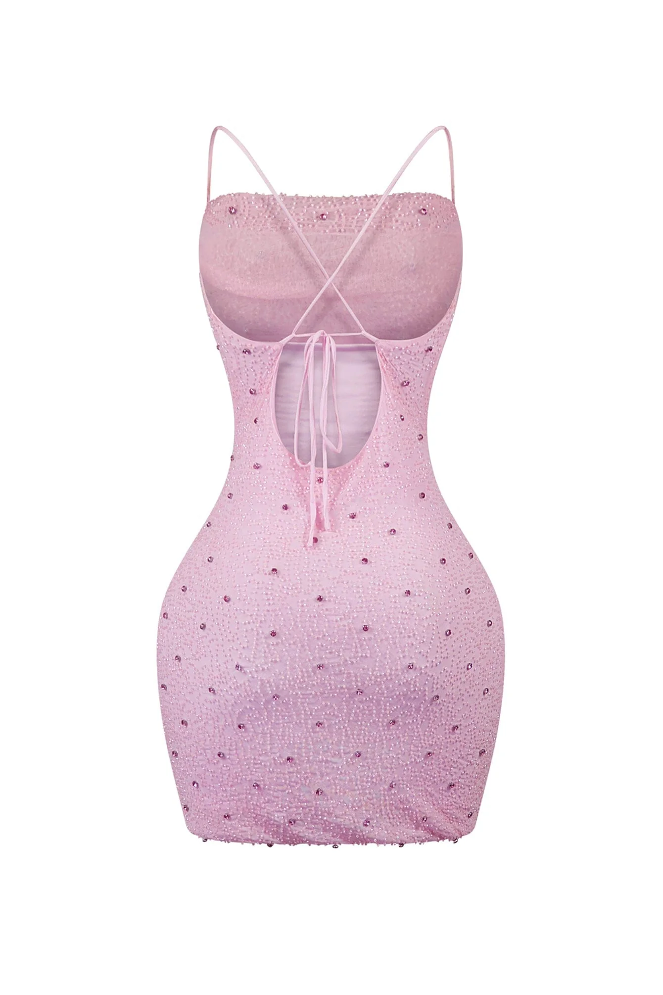 8476-Delicate-Blush-Cowl-Neck-Rhinestone-Mini-Dress-4.webp Delicate Blush Cowl Neck Rhinestone Mini Dress