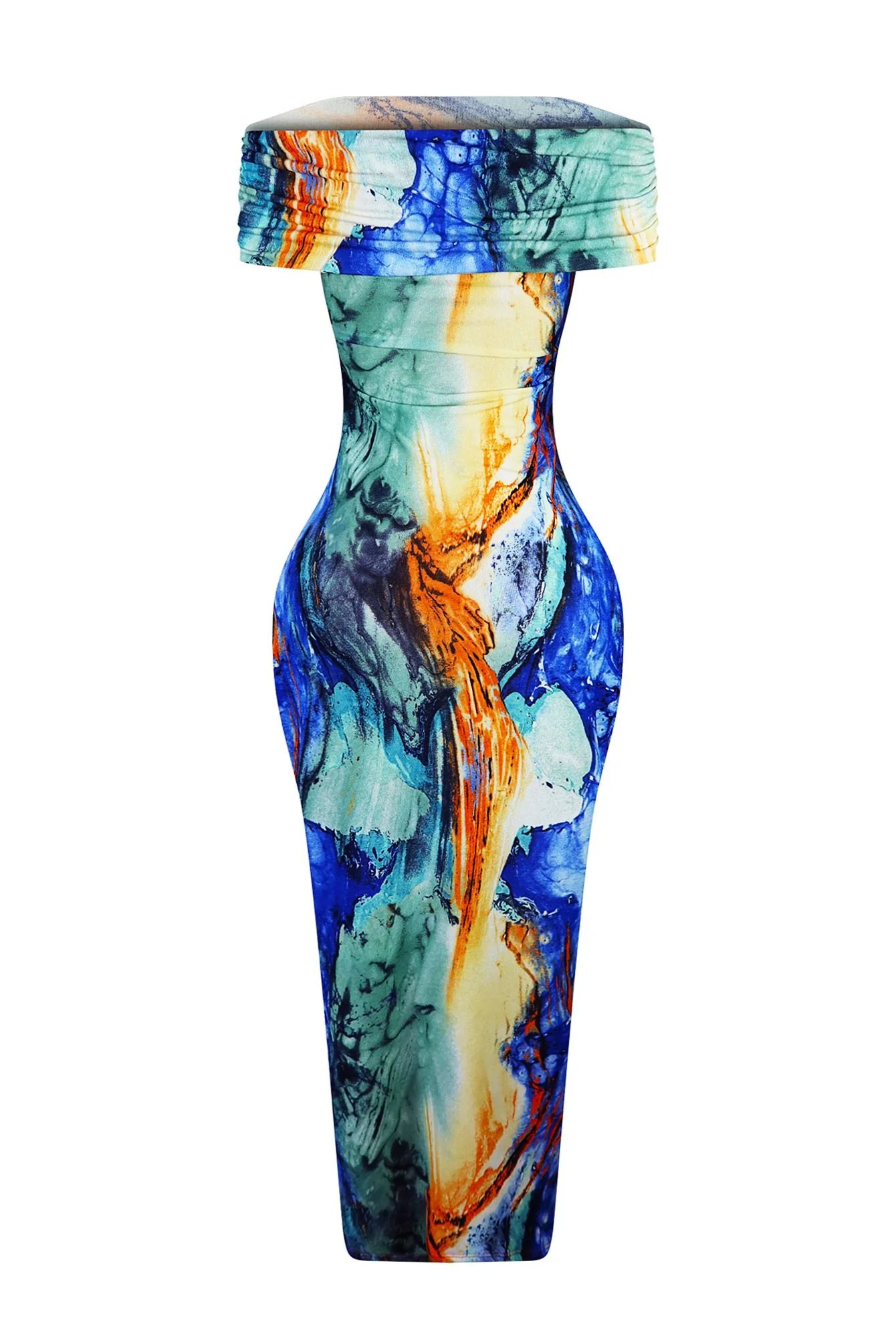 8508-Berry-Tropical-Off-Shoulder-Sleeveless-Dress-5.webp Berry Tropical Off Shoulder Sleeveless Dress