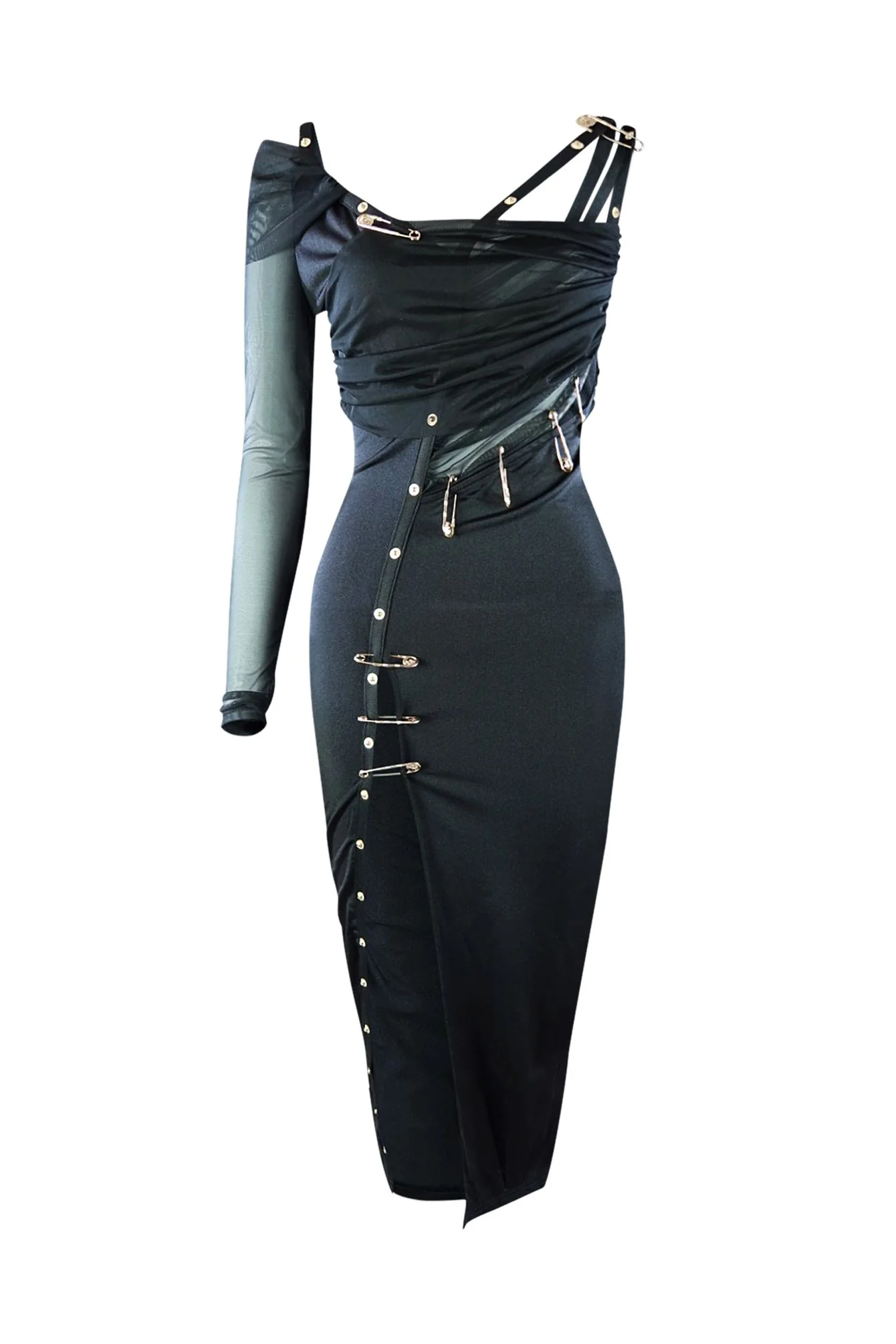 Lets Talk Paperclip Midi Dress