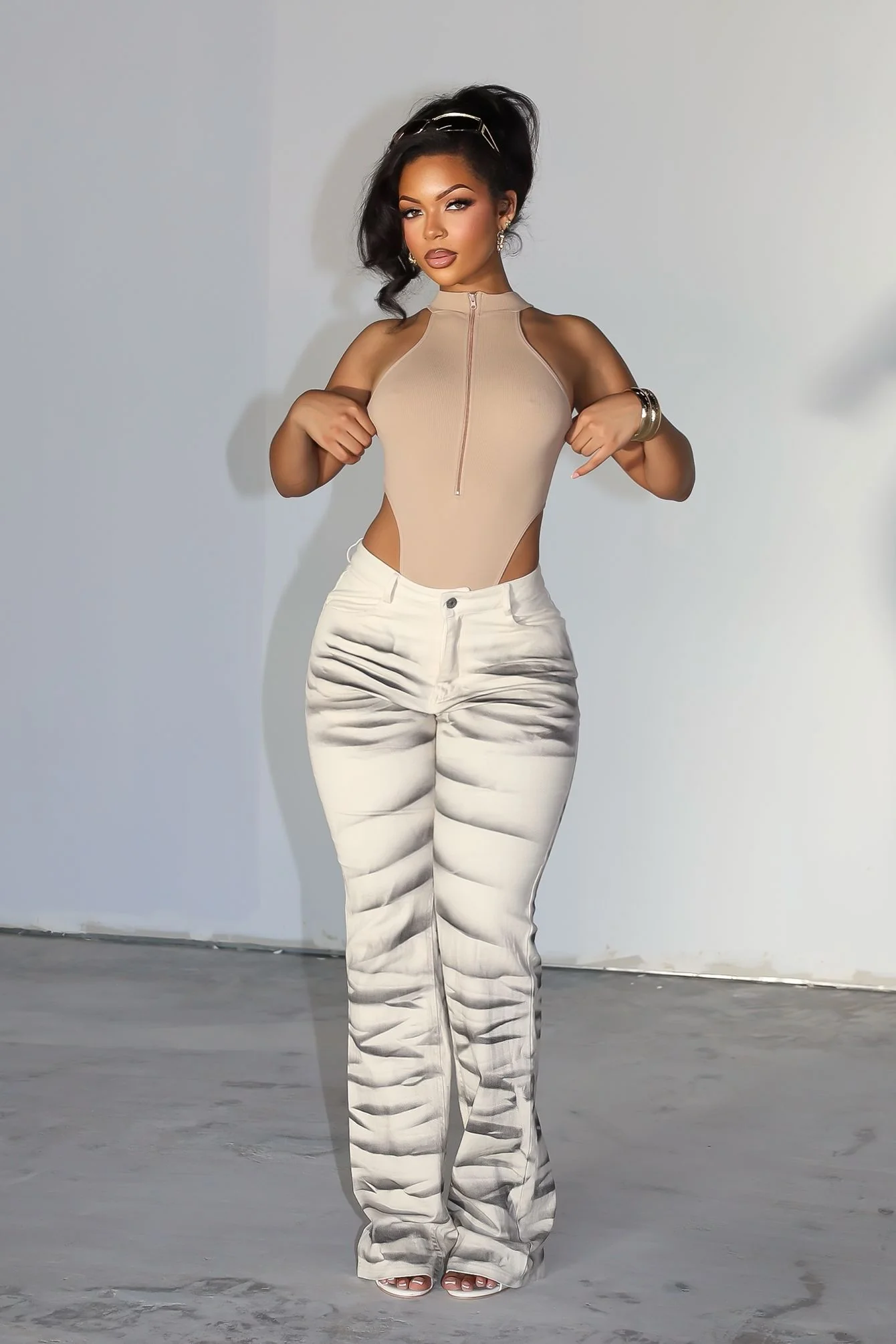 Avine Airbrushed Denim Pants