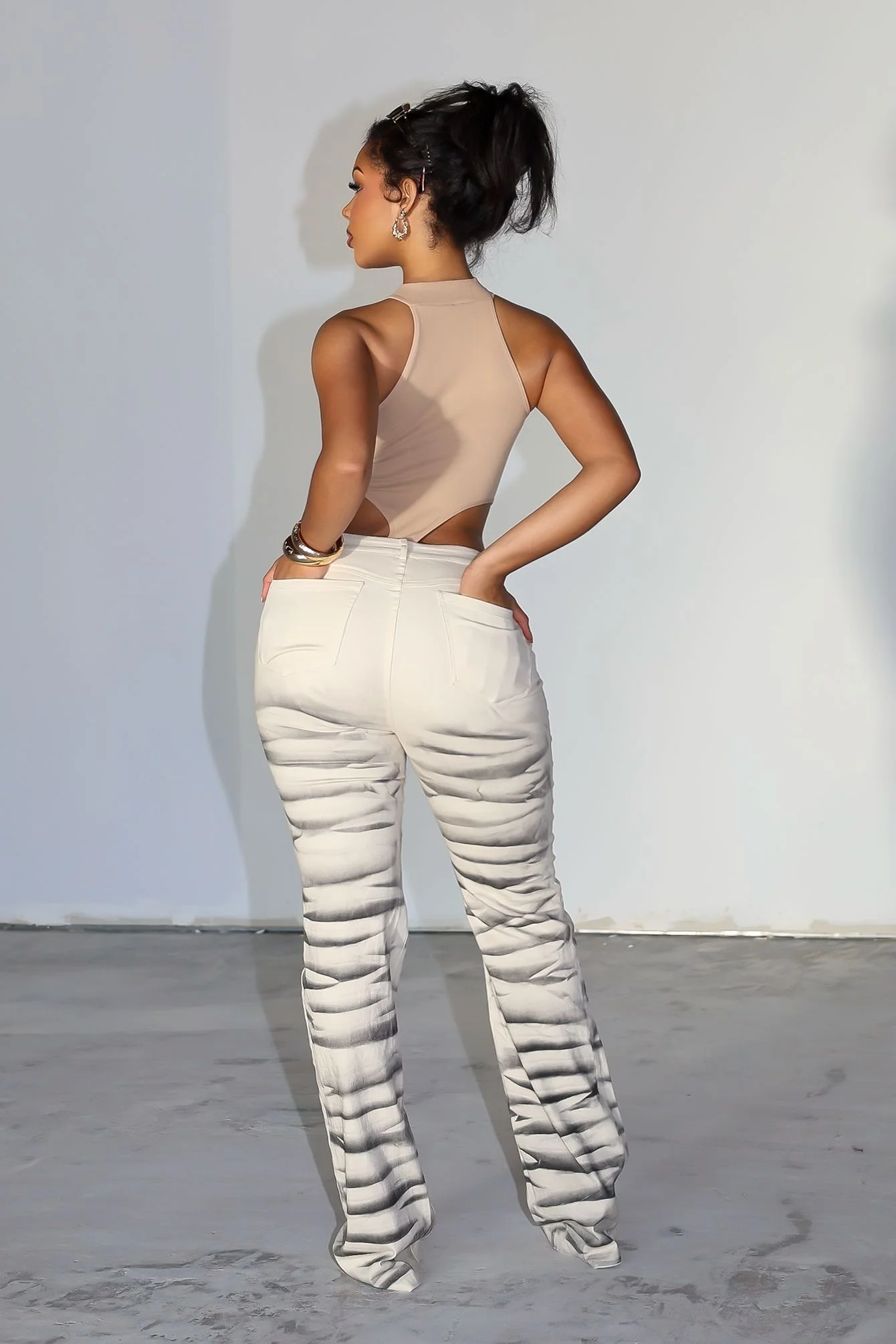 Avine Airbrushed Denim Pants