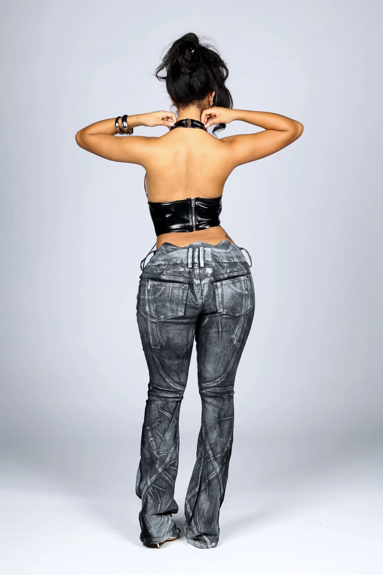 Paint Stroke Denim Pants