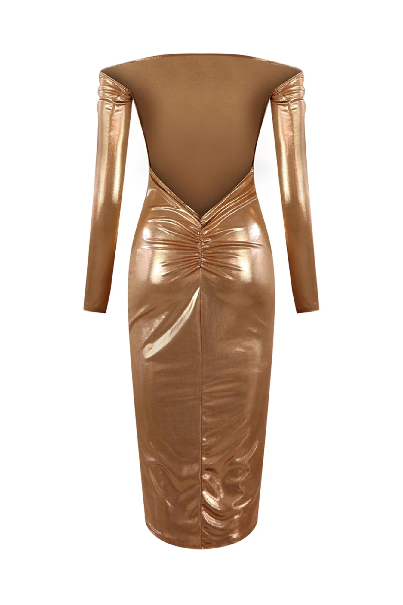 8683-Golden-Trophy-Off-Shoulder-Midi-Dress-4.webp Golden Trophy Off Shoulder Midi Dress