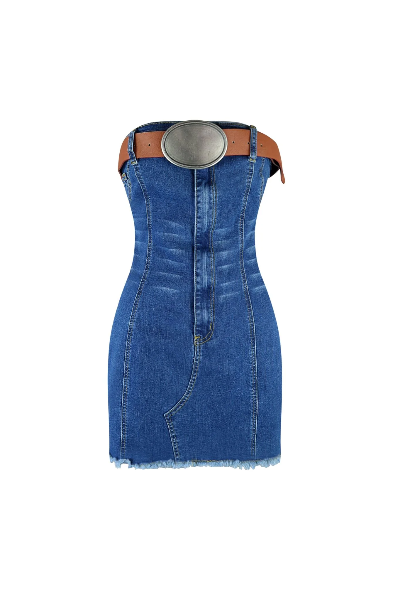 8704-Bottoms-Up-Belted-Denim-Tube-Dress-5.webp Bottoms Up Belted Denim Tube Dress