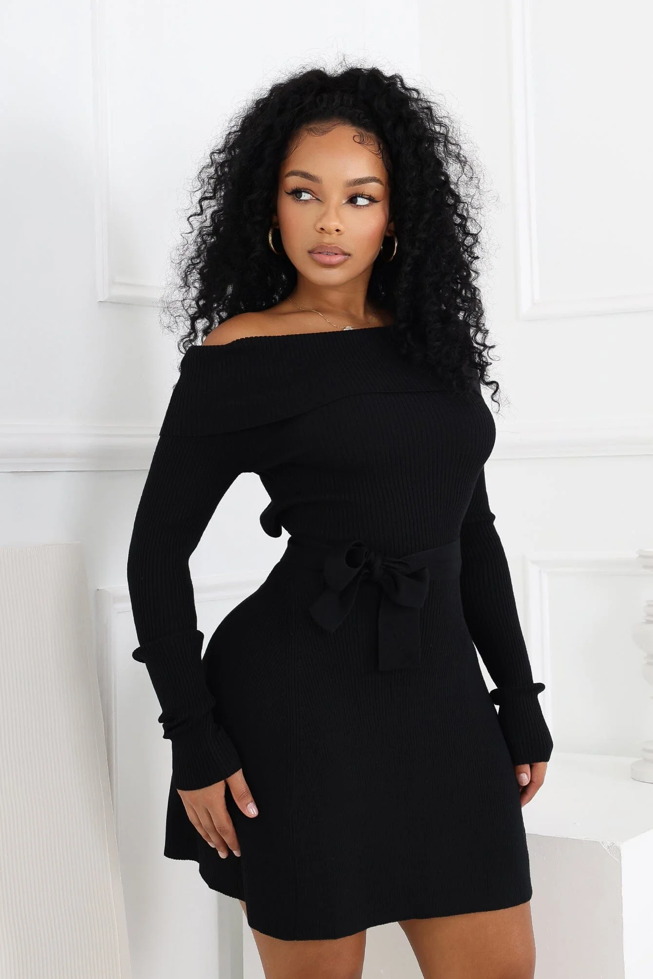 8708-Kara-Off-Shoulder-Flare-Mini-Dress-3.webp Kara Off Shoulder Flare Mini Dress