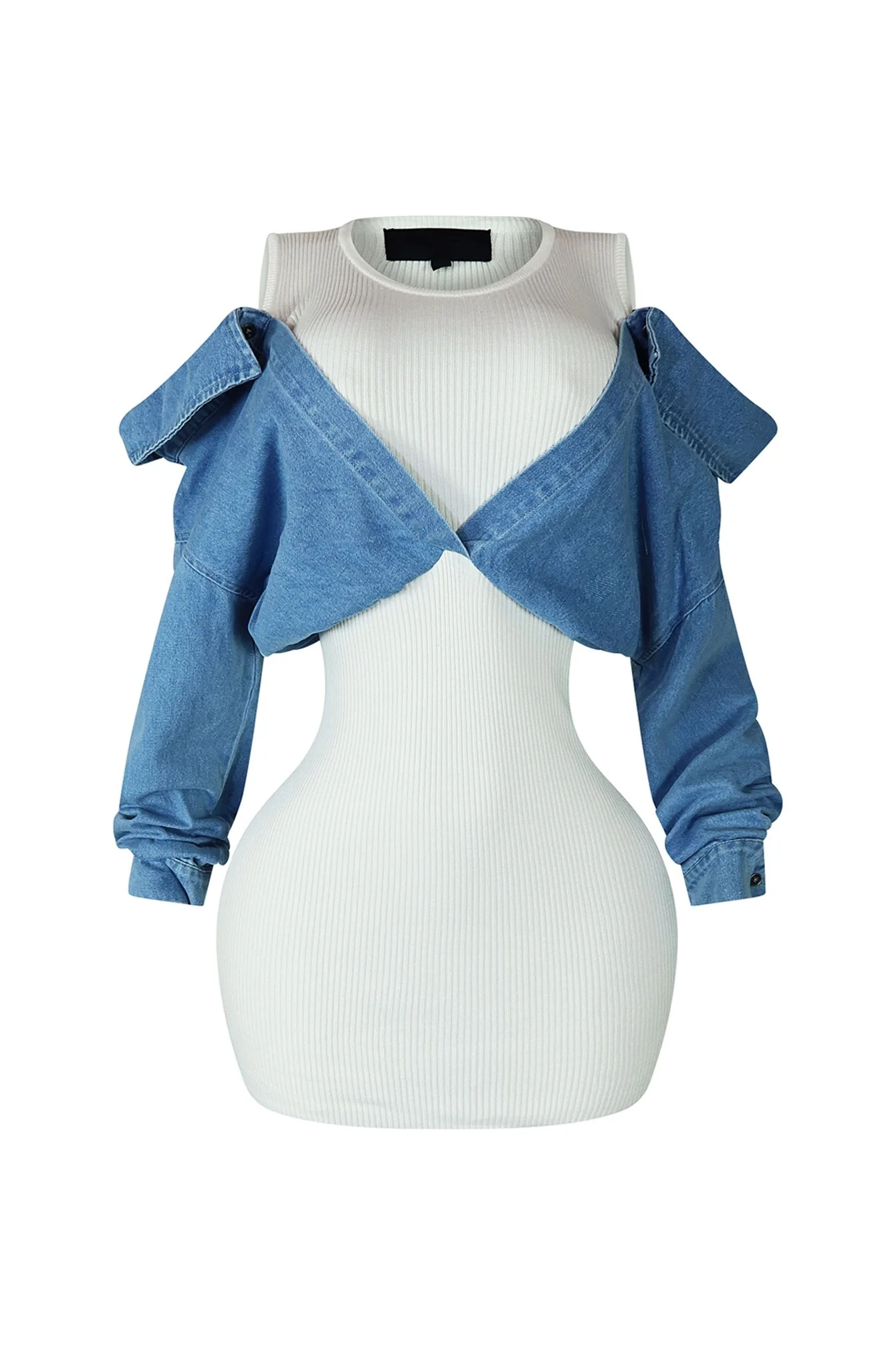 8723-Eleanor-Denim-And-Knit-Contrast-Dress-5.webp Eleanor Denim And Knit Contrast Dress