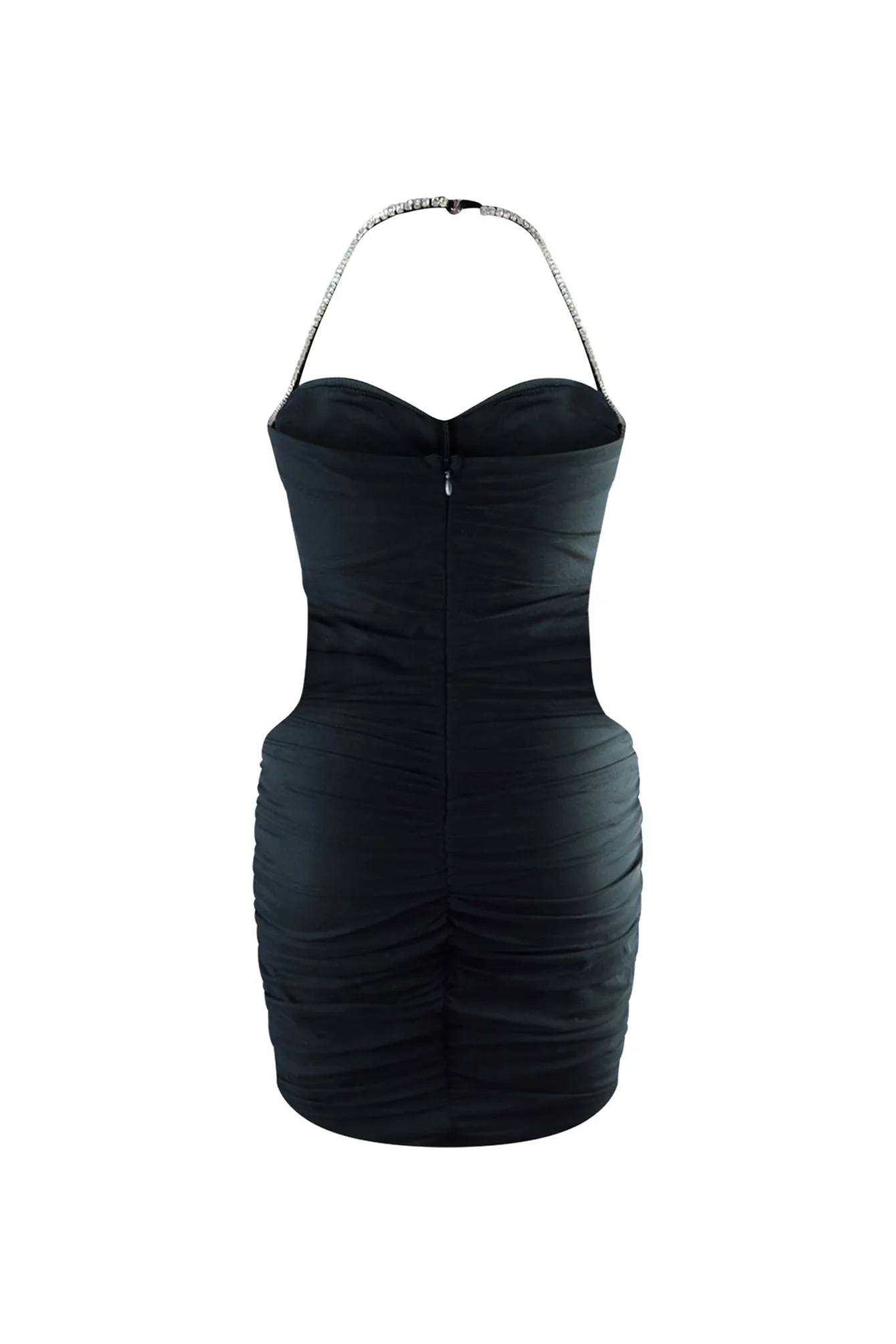 8762-Be-Mine-Rhinestone-Trim-Halter-Mesh-Dress-4.webp Be Mine Rhinestone Trim Halter Mesh Dress