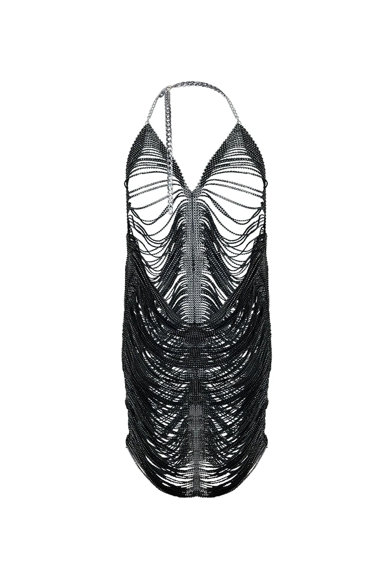 Saving Up Rhinestone Halter Cover Up Dress