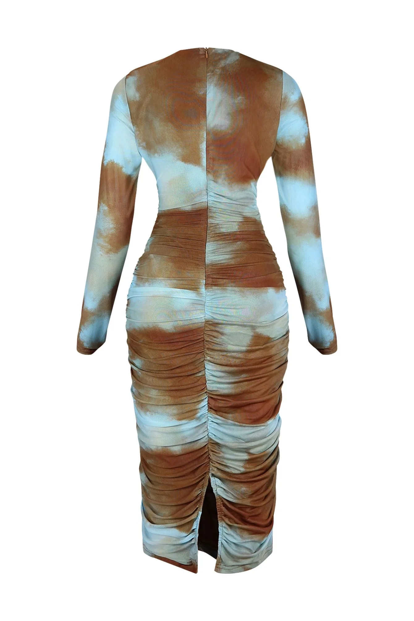 8917-Mind-Reader-Ruched-Print-Mesh-Dress-3.webp Mind Reader Ruched Print Mesh Dress