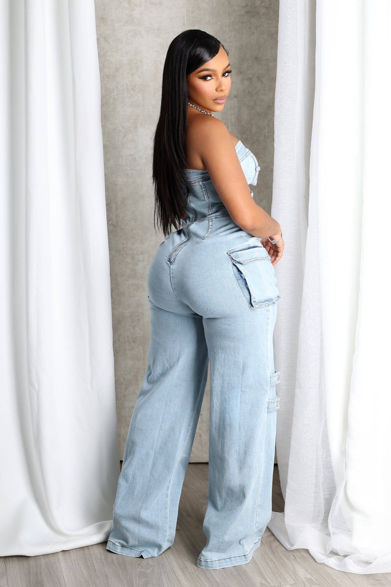 8955-Ayla-Washed-Denim-Cut-Out-Jumpsuit-3.jpg Ayla Washed Denim Cut Out Jumpsuit