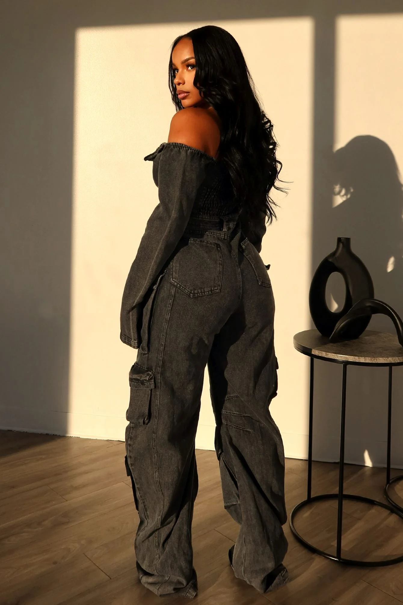 Ultimate Denim Off Shoulder Jumpsuit