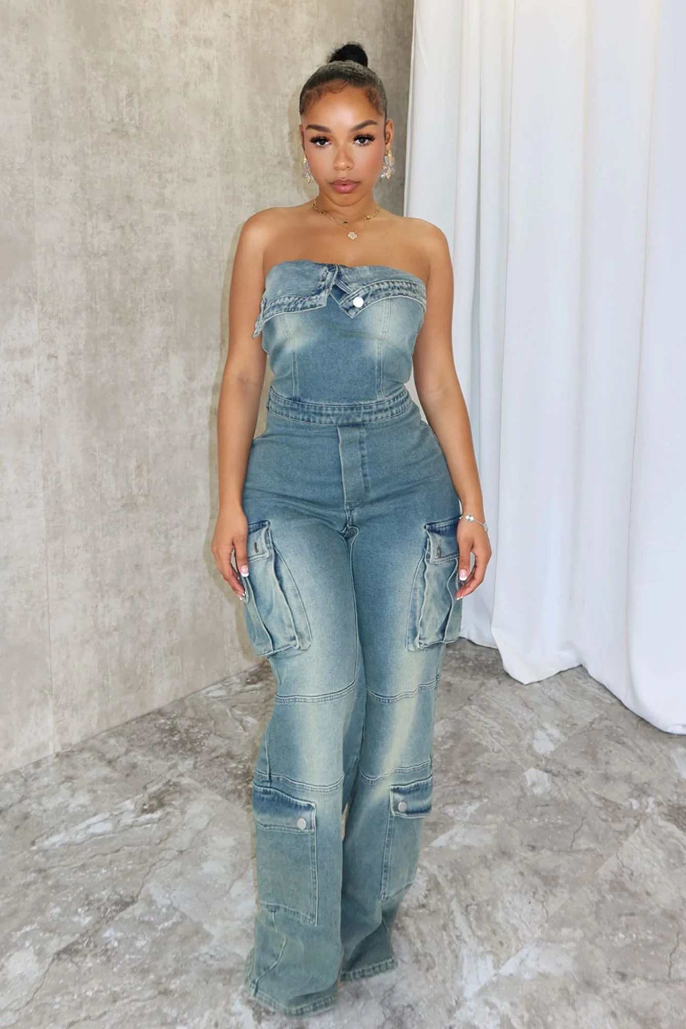 9003-Get-The-Message-Denim-Strapless-Jumpsuit-3.webp Get The Message Denim Strapless Jumpsuit