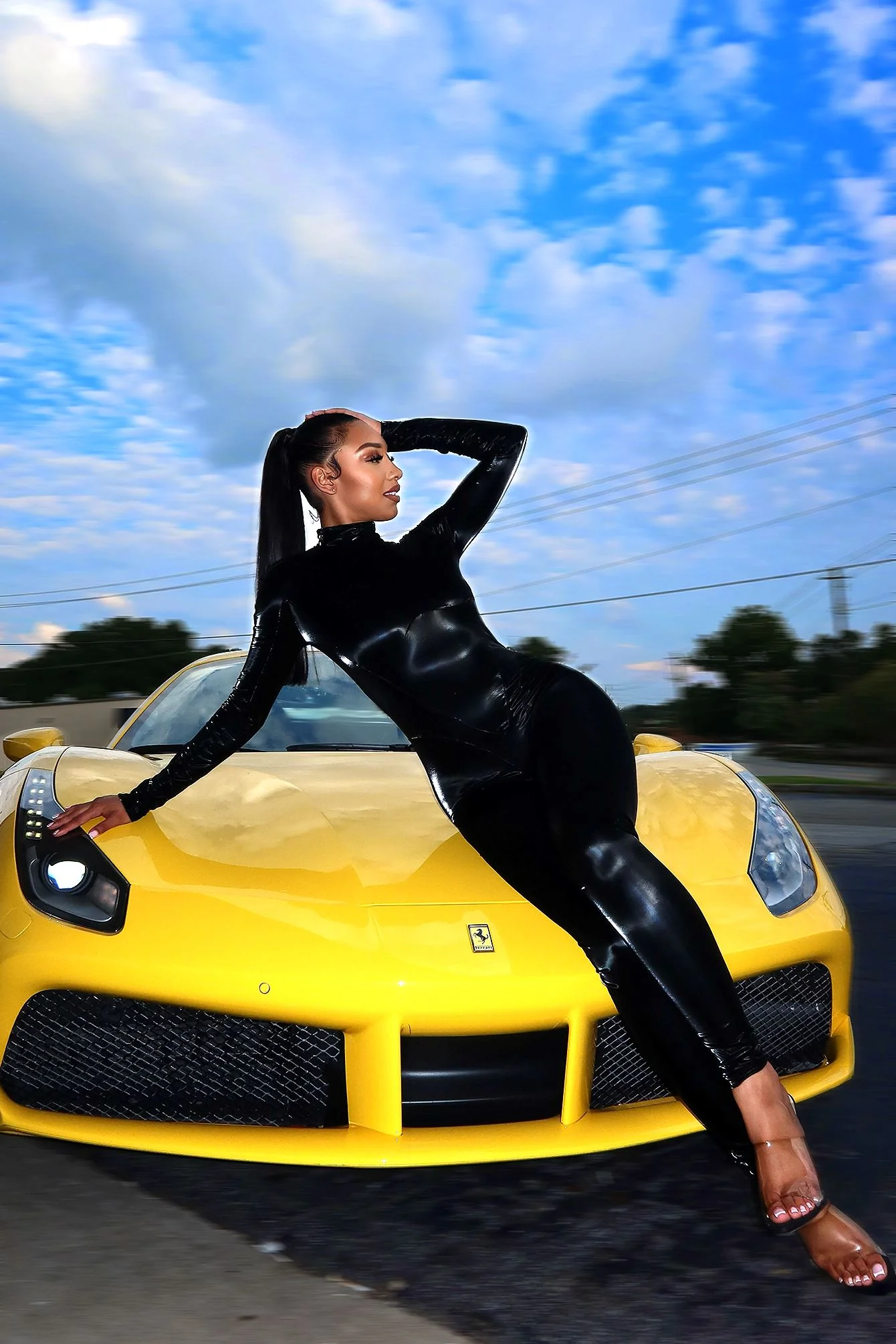 Out Of My Mind Shiny Faux Jumpsuit