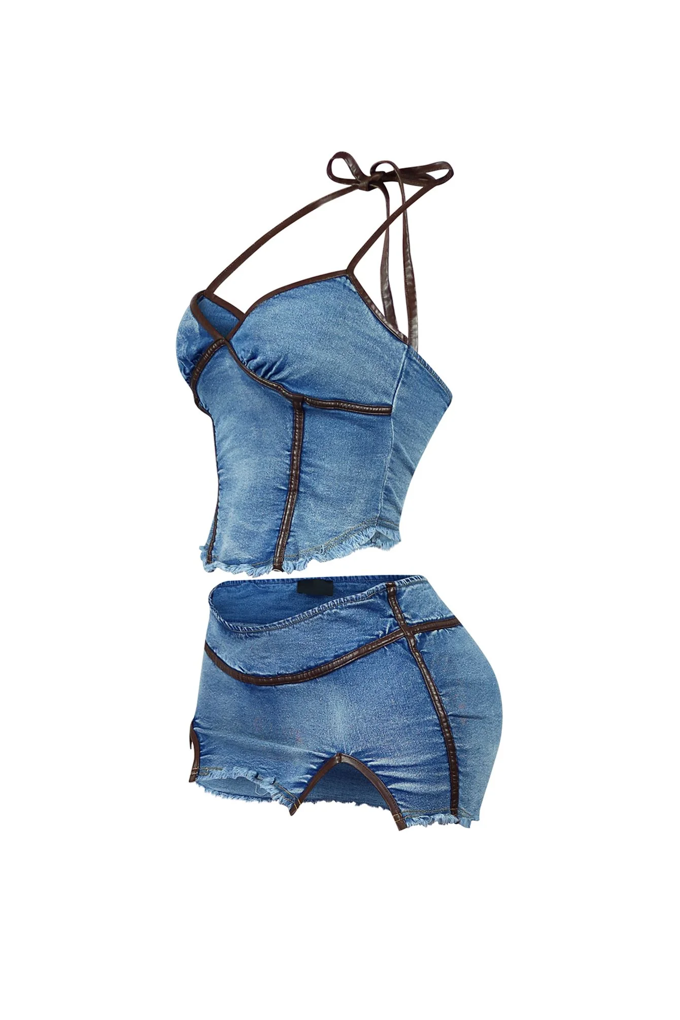 9221-City-At-Night-Denim-Halter-Top-Skirt-SET-4.webp City At Night Denim Halter Top & Skirt SET