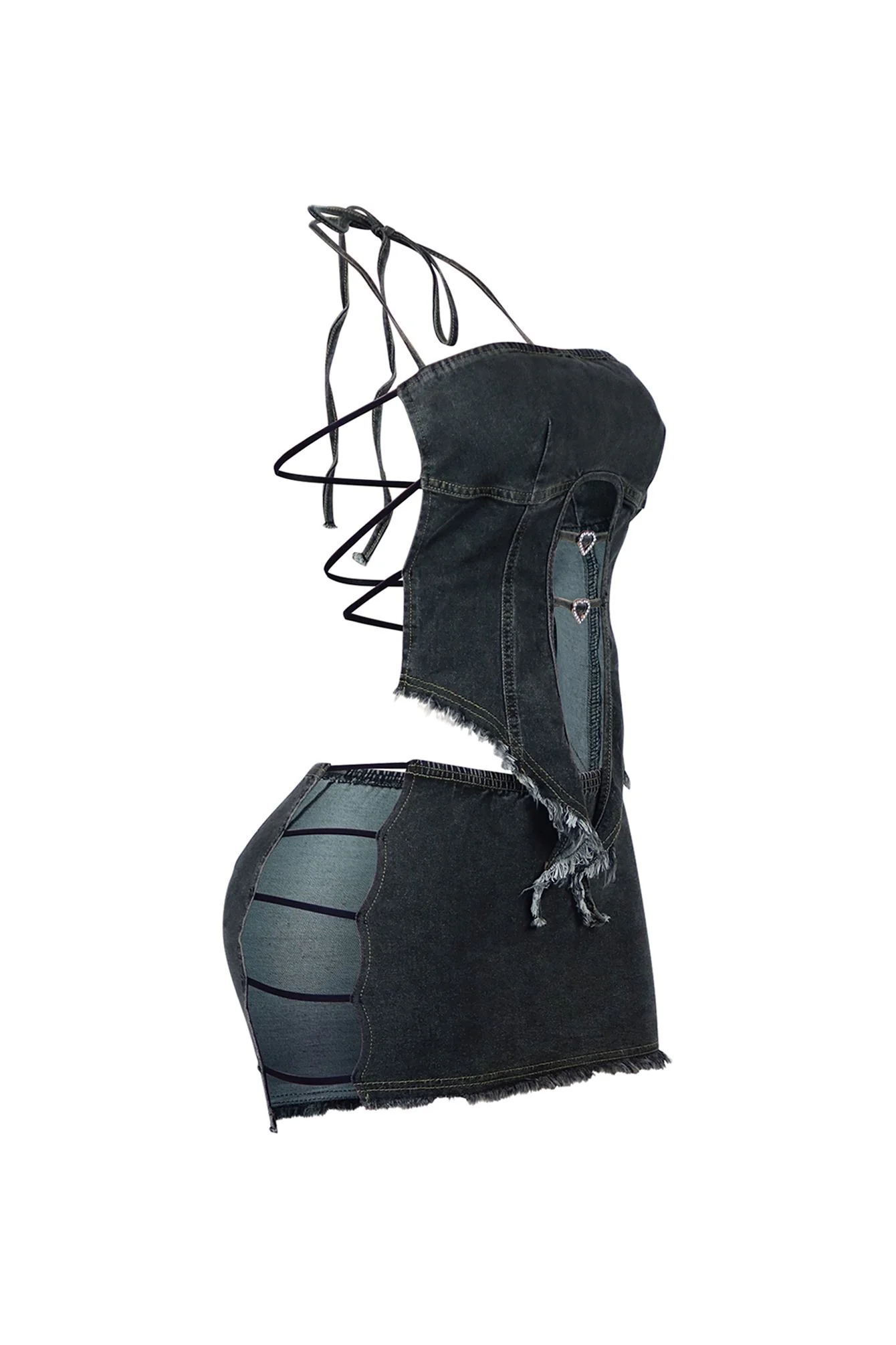 9225-Dylan-Denim-Strapless-Top-Skirt-SET-4.webp Dylan Denim Strapless Top & Skirt SET