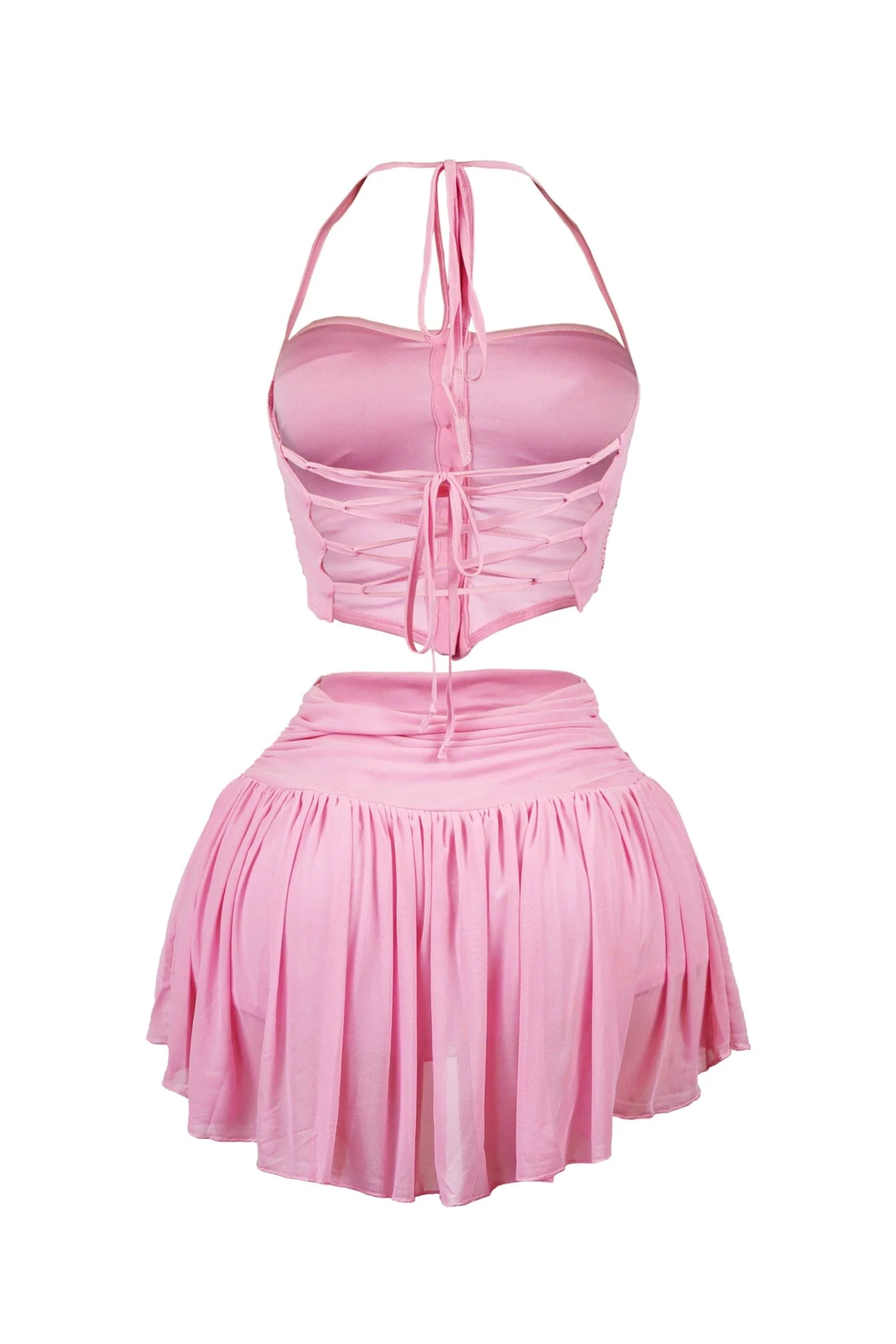 9266-Stuck-With-U-Mesh-Ruched-Top-Skirt-SET-16.webp Stuck With U Mesh Ruched Top & Skirt SET