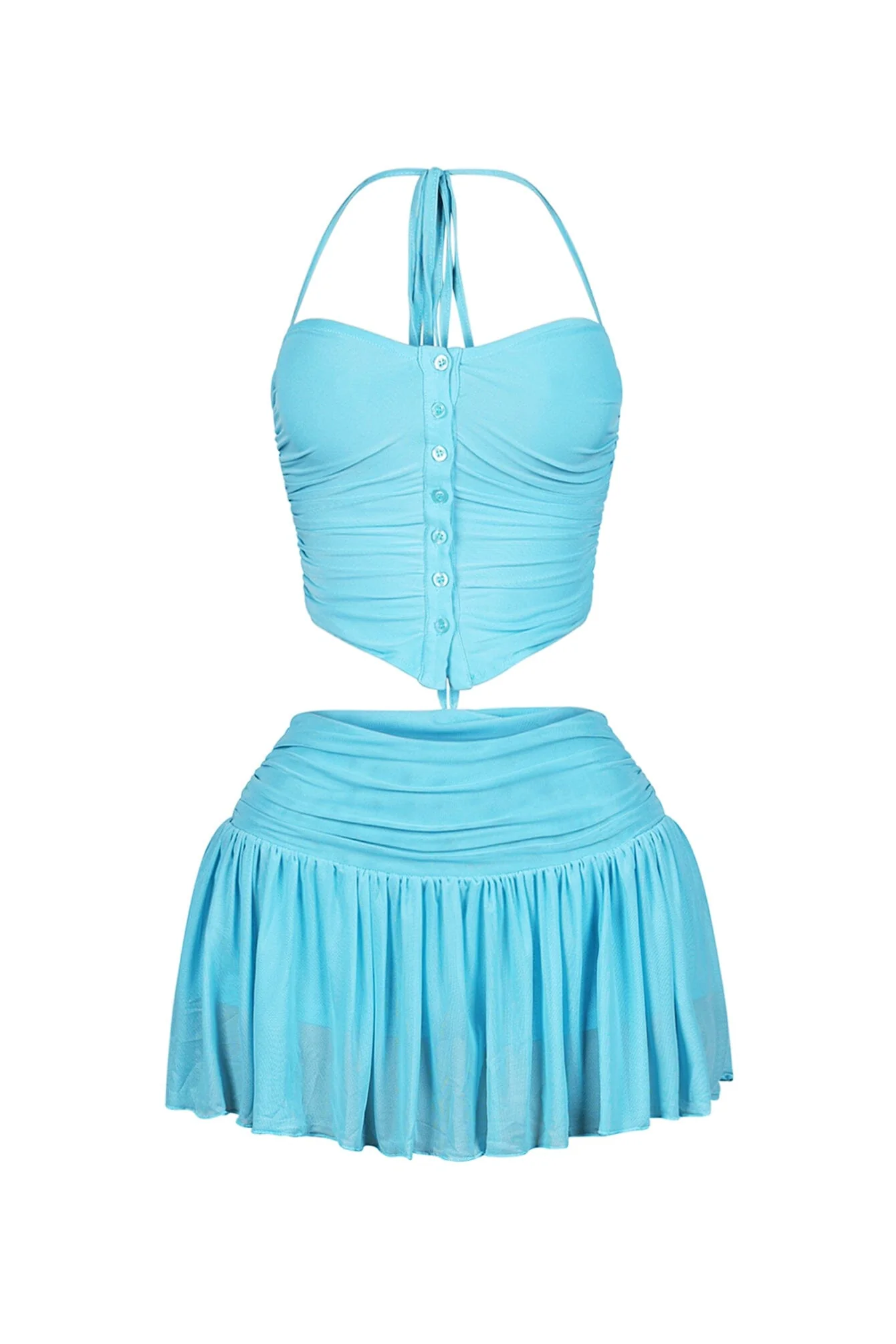 9266-Stuck-With-U-Mesh-Ruched-Top-Skirt-SET-8.webp Stuck With U Mesh Ruched Top & Skirt SET