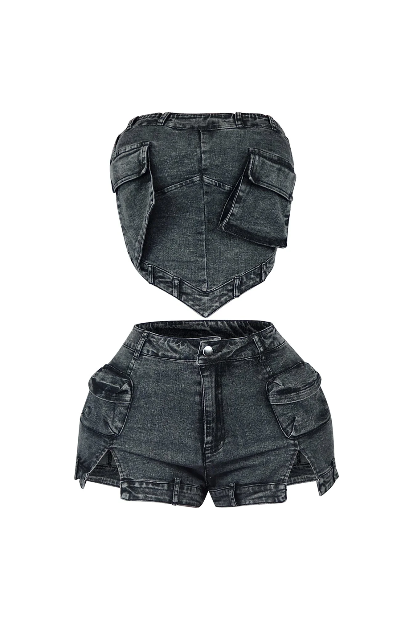 9292-Lana-Washed-Denim-Top-Shorts-SET-4.webp Lana Washed Denim Top & Shorts SET