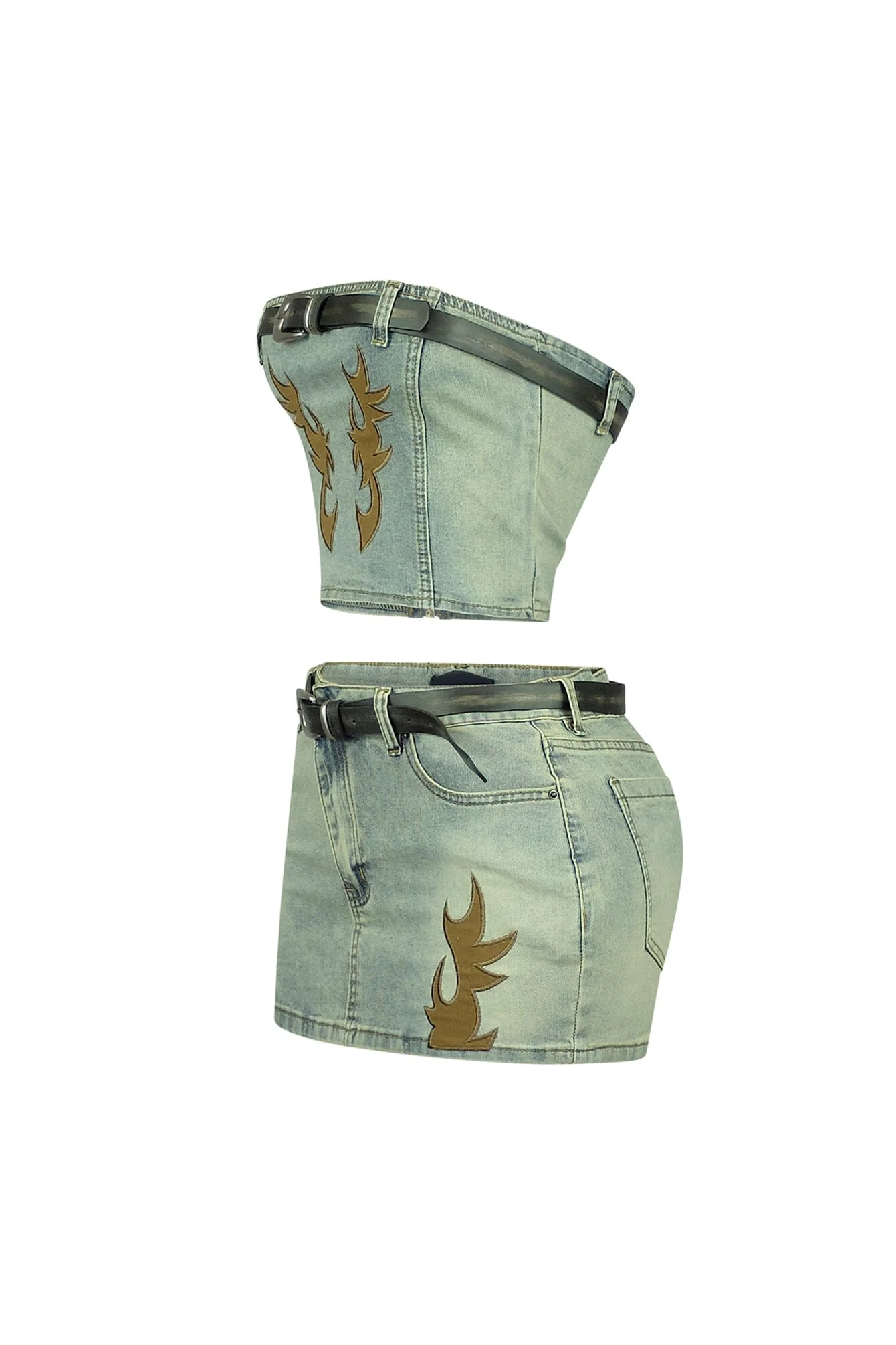 9300-Rodeo-Flame-Belted-Tube-Top-Skirt-SET-6.webp Rodeo Flame Belted Tube Top & Skirt SET