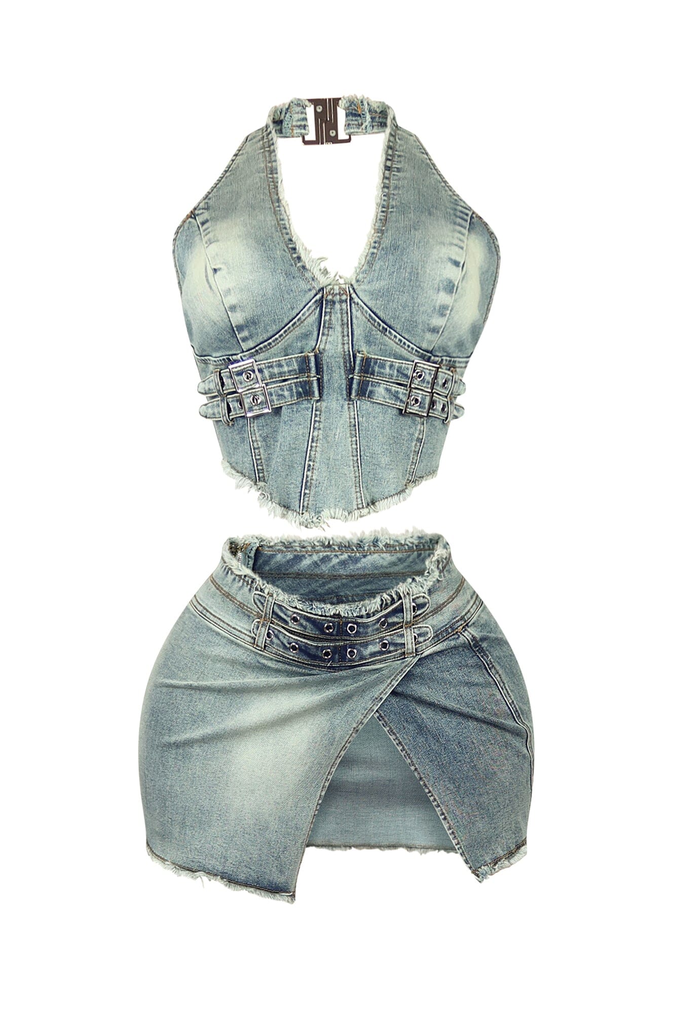 9308-Harlem-Denim-Halter-Top-Skirt-SET-3.jpg Harlem Denim Halter Top & Skirt SET