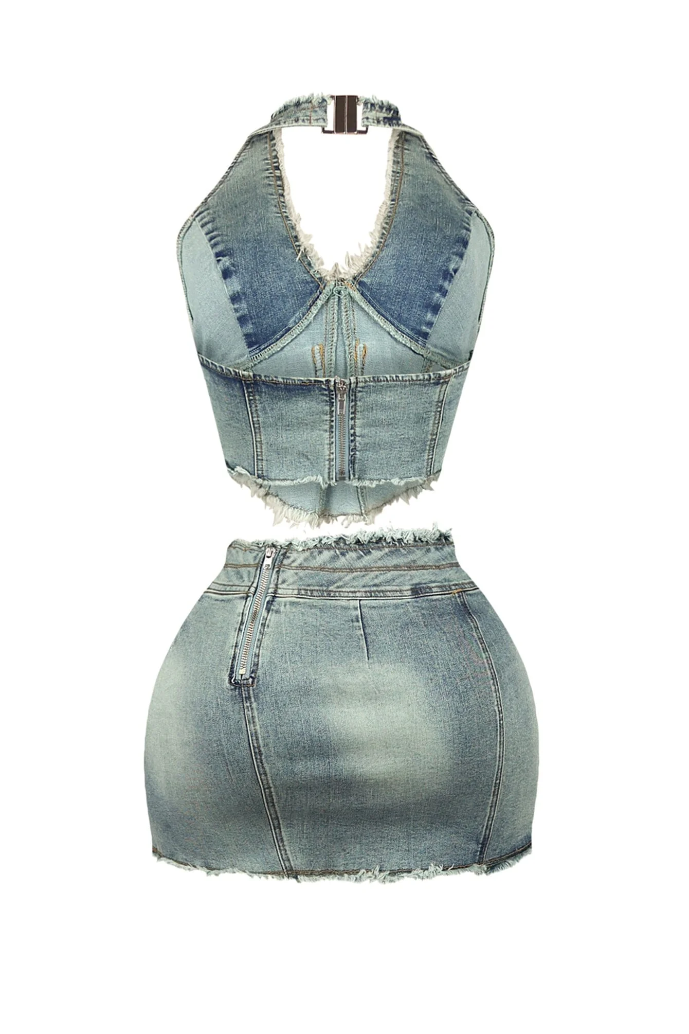 9308-Harlem-Denim-Halter-Top-Skirt-SET-5.webp Harlem Denim Halter Top & Skirt SET