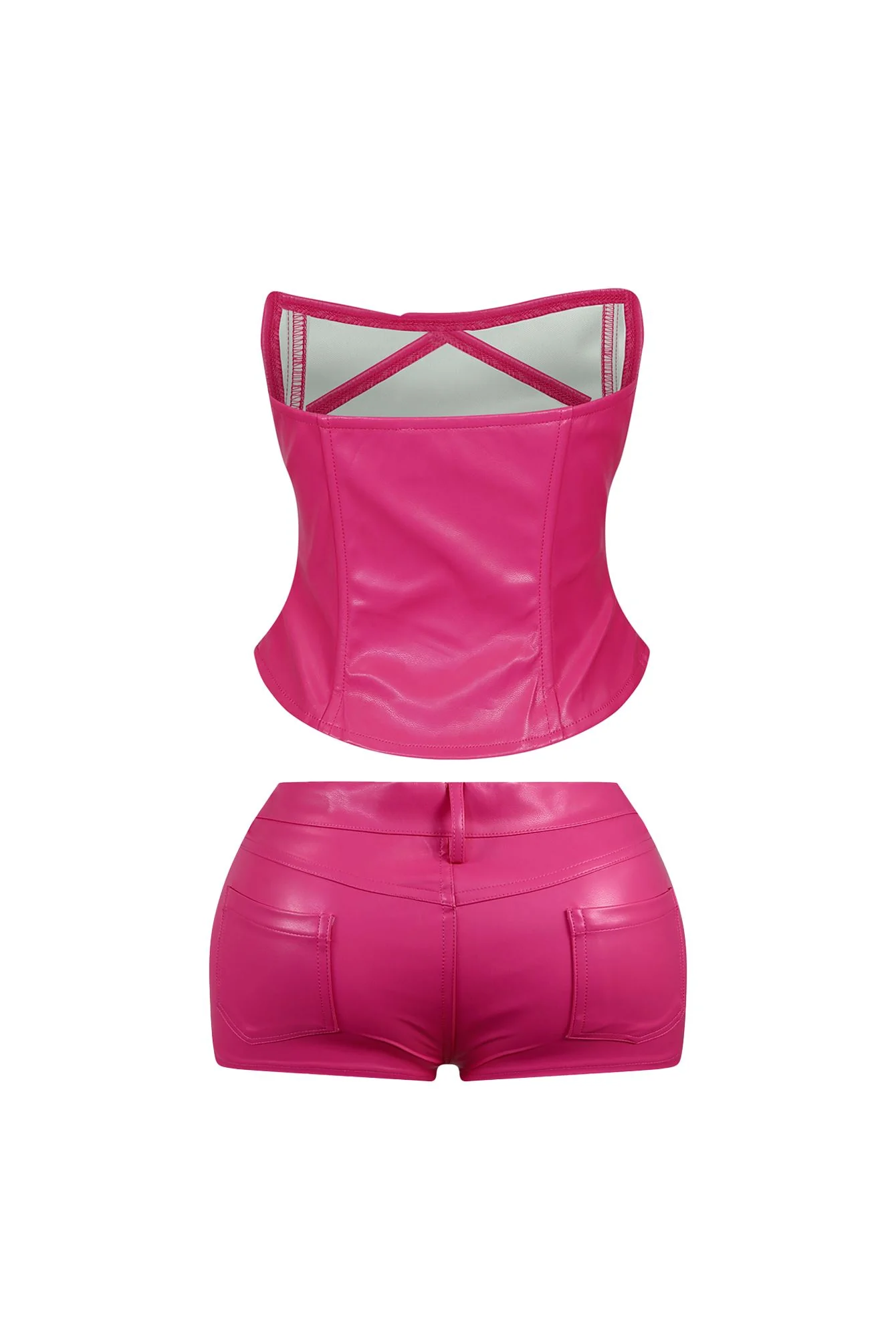 9393-Hot-Shot-PU-Zipper-Bustier-Shorts-SET-9.webp Hot Shot PU Zipper Bustier & Shorts SET
