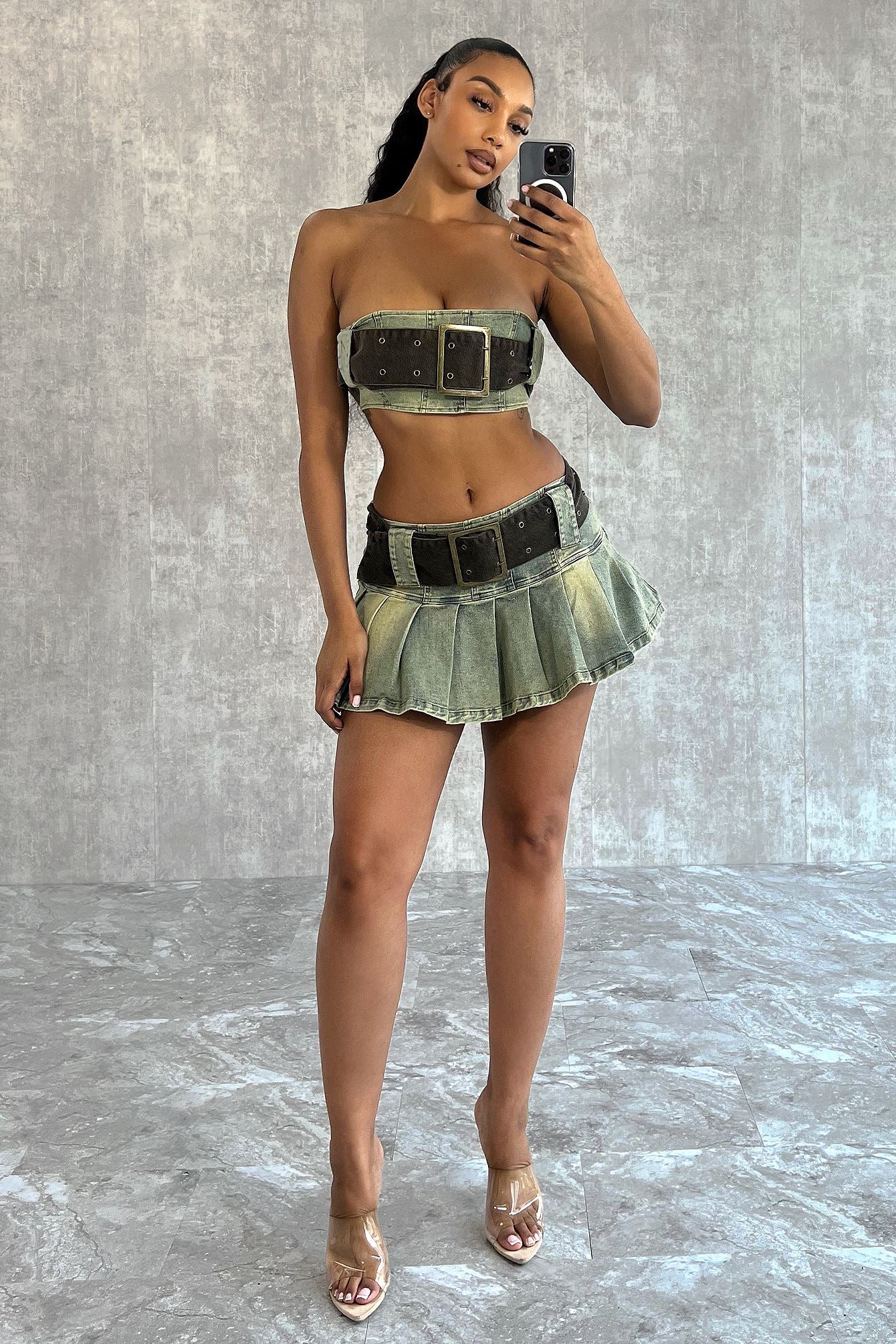 9642-Vintage-Chocolate-Washed-Denim-Top-Skirt-SET-3.jpg Vintage Chocolate Washed Denim Top & Skirt SET