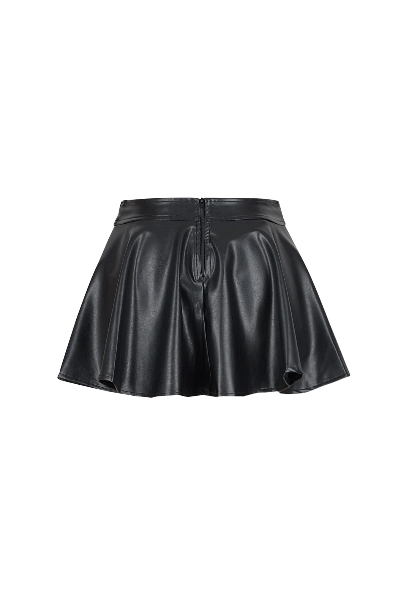 Vandal Faux Leather Mini Skirt