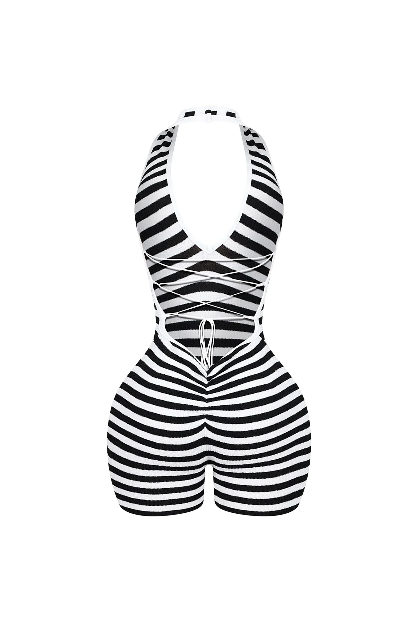9917-Come-A-Board-Striped-Halter-Romper-7.webp Come A Board Striped Halter Romper