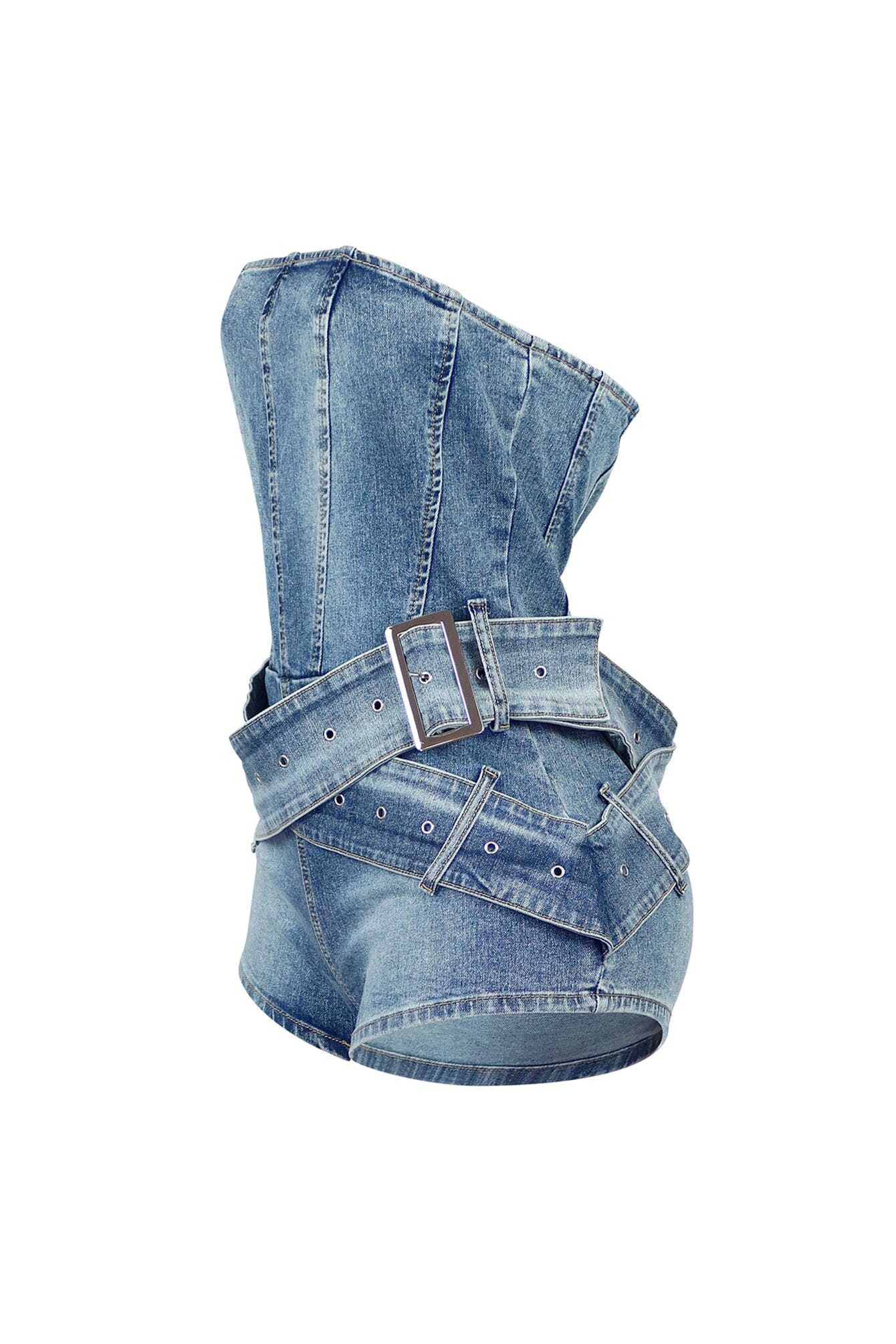 9924-Lose-Control-Washed-Denim-Tube-Romper-3.jpg Lose Control Washed Denim Tube Romper